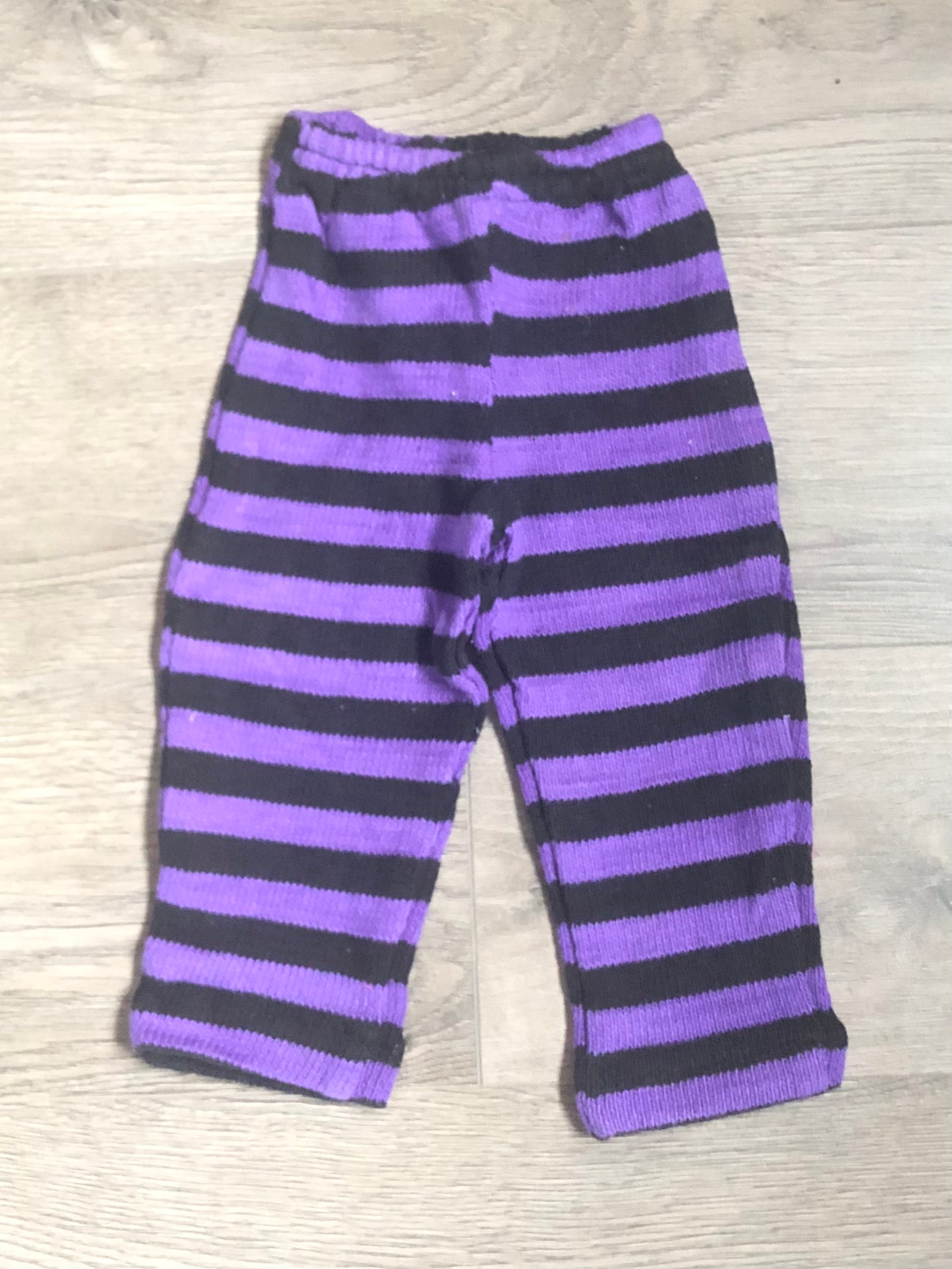 Purple/Black Stripe Knit Leggings (6-18mths)