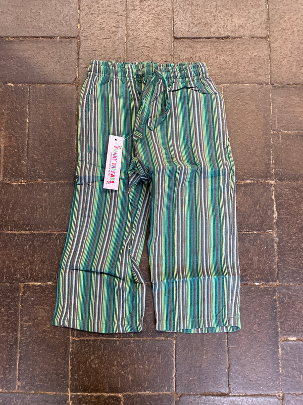 Green stripe trousers, (age 6-7)