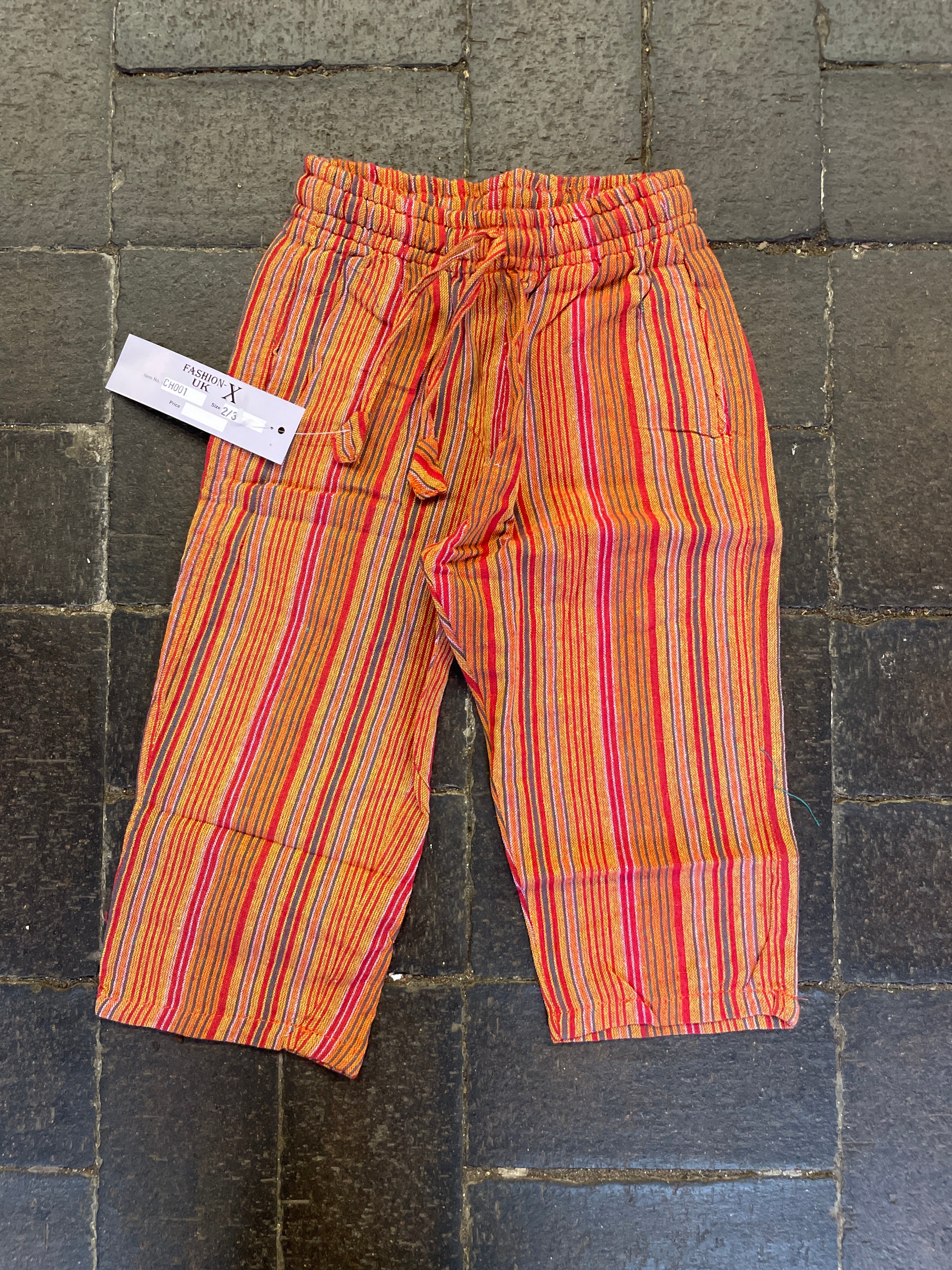Orange stripe trousers, (age 2-3)
