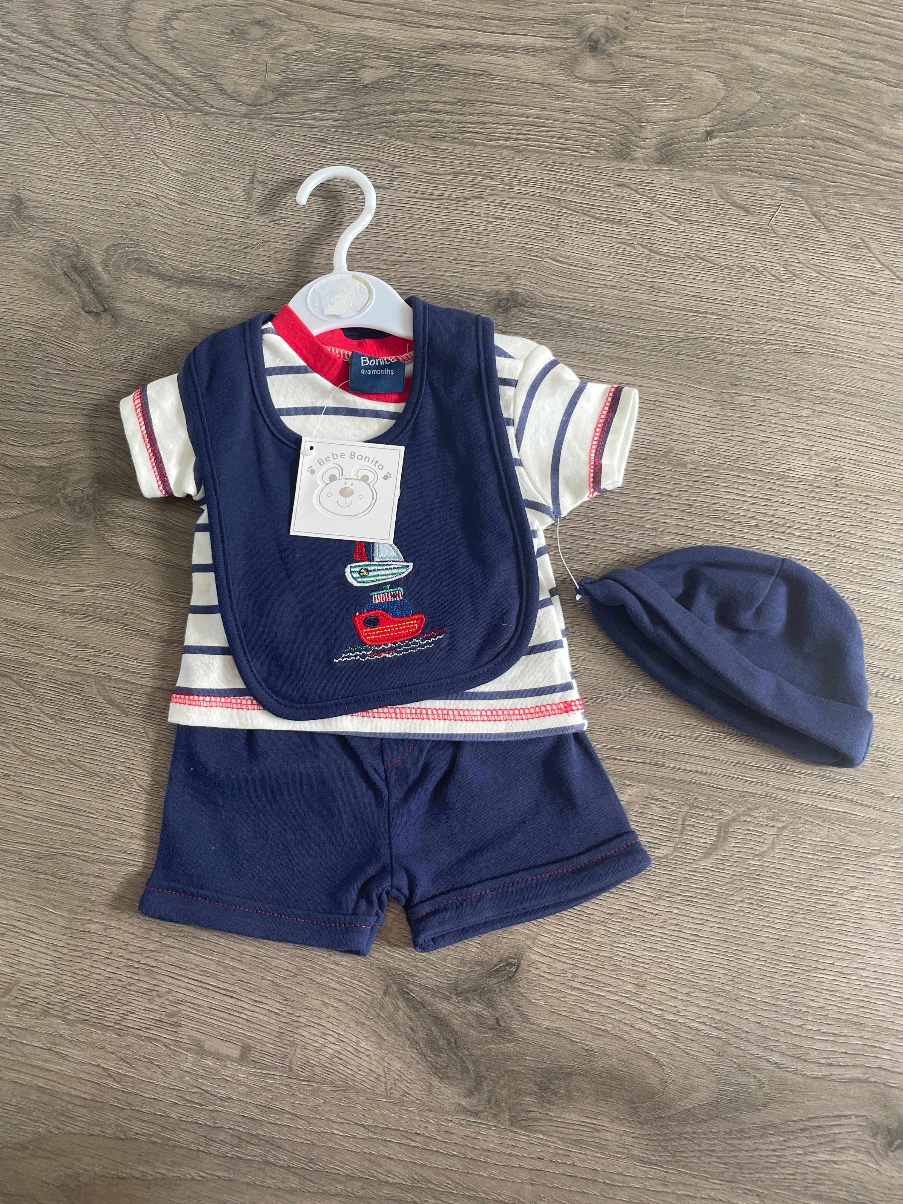 4 piece short set (0-3 mths)