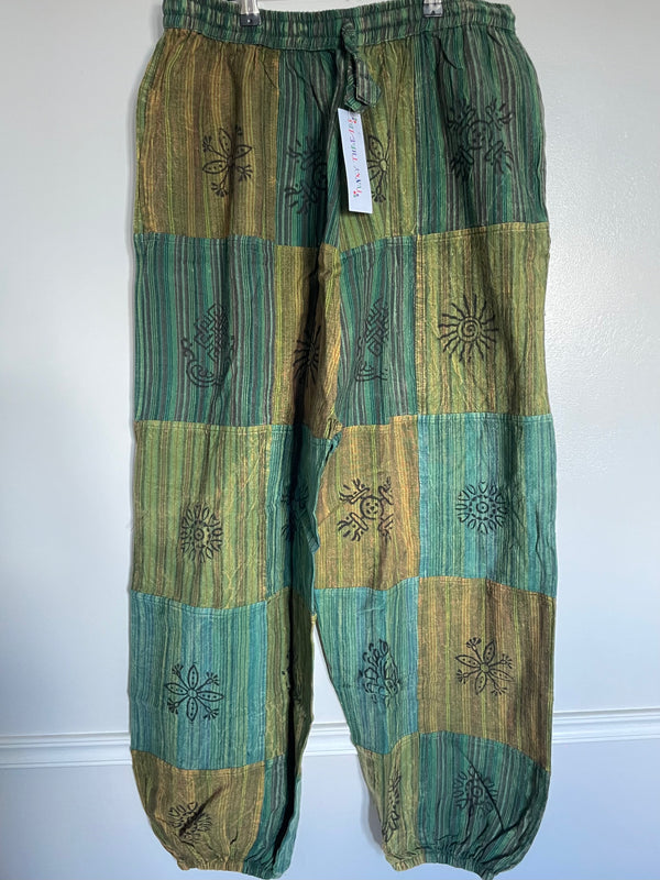Patchwork Harem Trousers, XXL