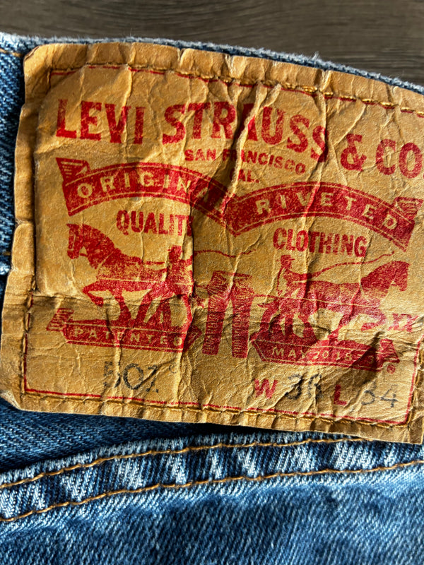 Vintage Levi's 501, Blue, Label - W36, L34, Actual Size - W37, L35