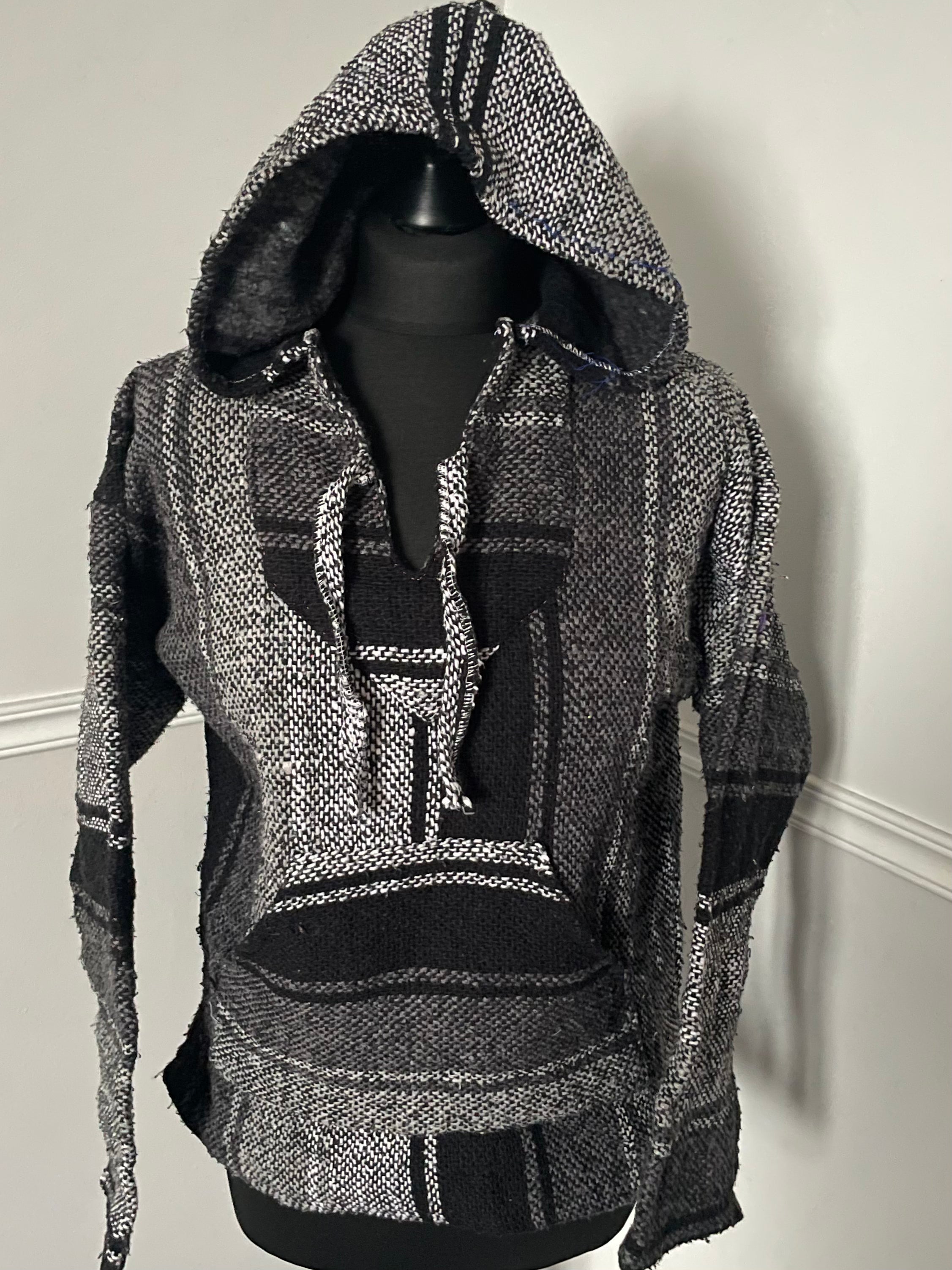 Grey/Black Baja Hoodie, M
