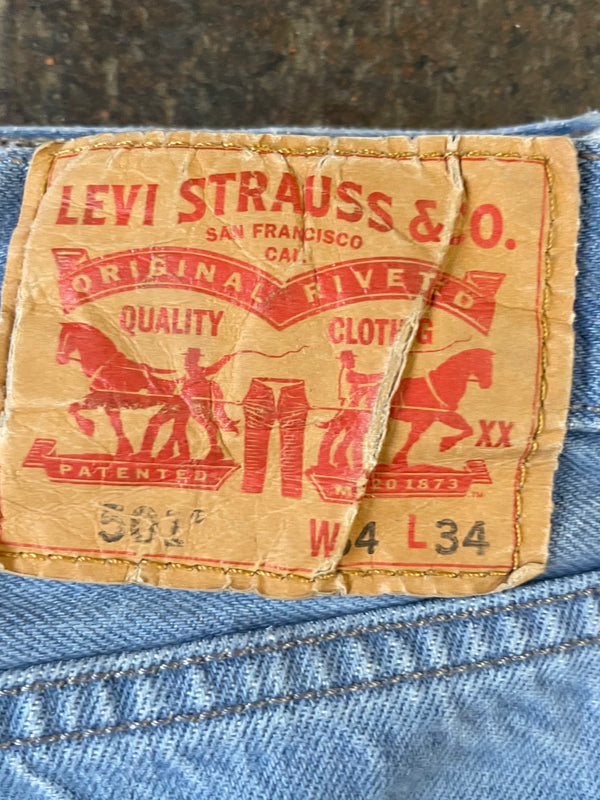 Vintage Levi's 501, Blue, Label - W34, L34, Actual Size - W32, L31