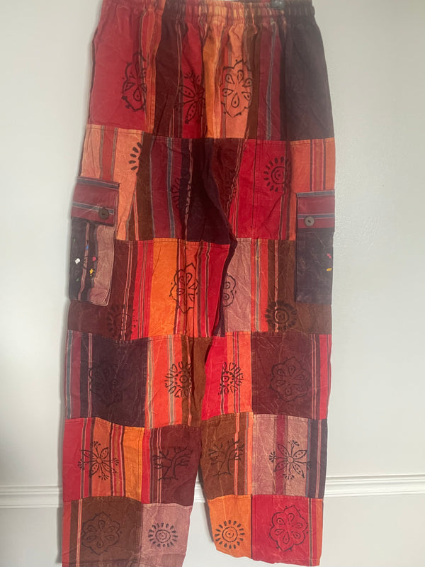 Thick Patchwork Cargo Trousers, S/M