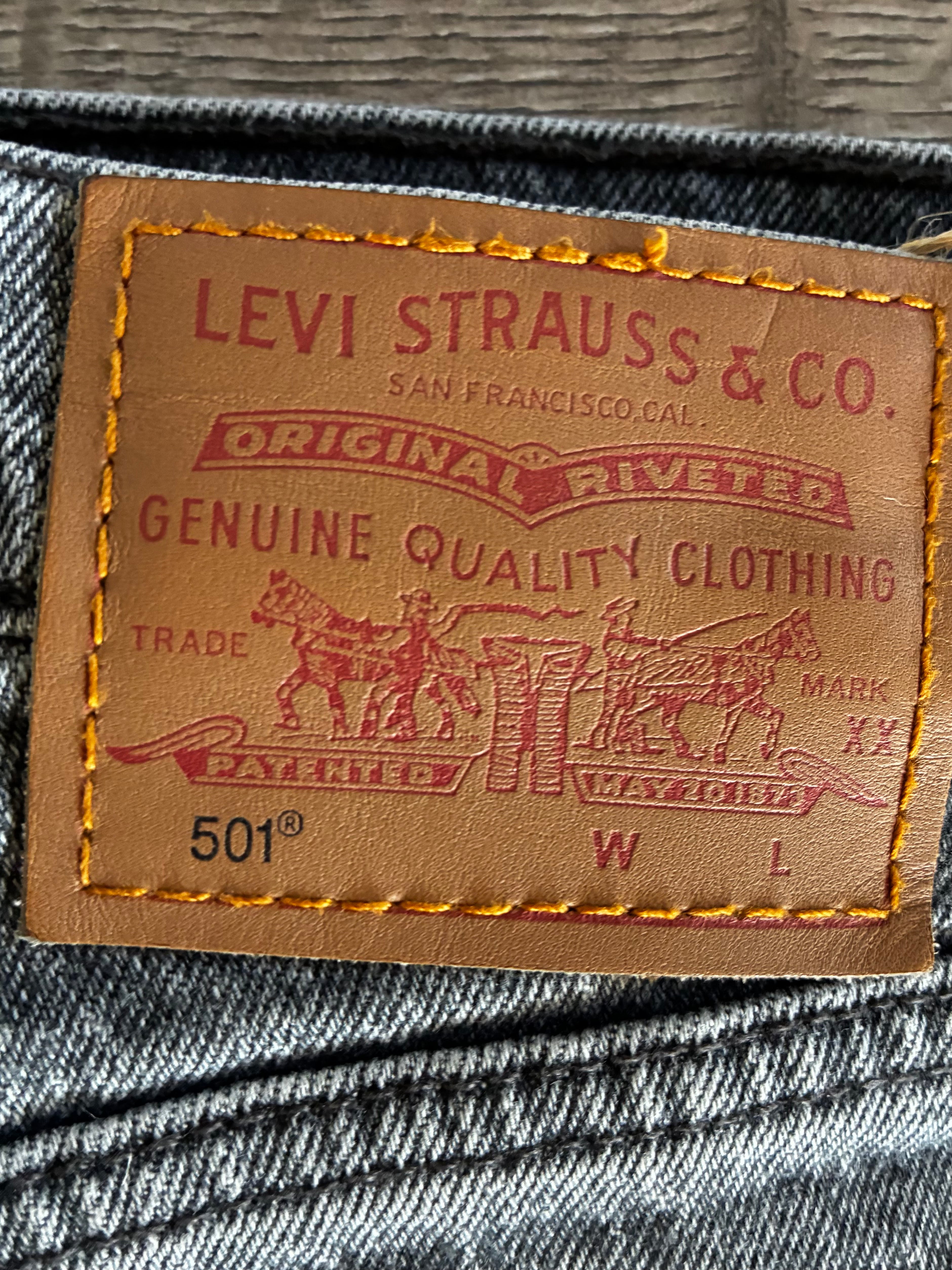 Vintage Levi's 501, Dark Grey, W29, L28