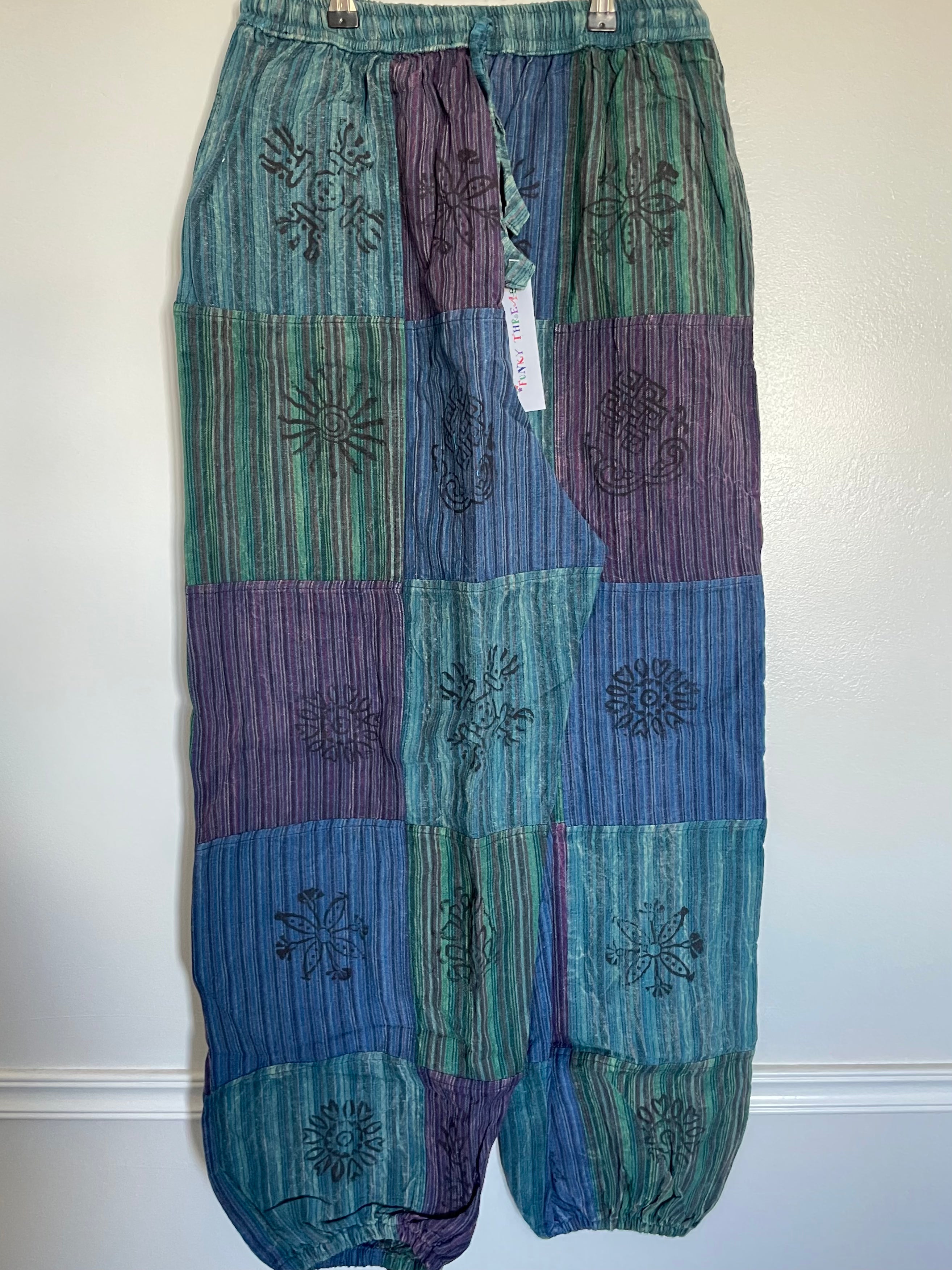 Patchwork Harem Trousers, XXL