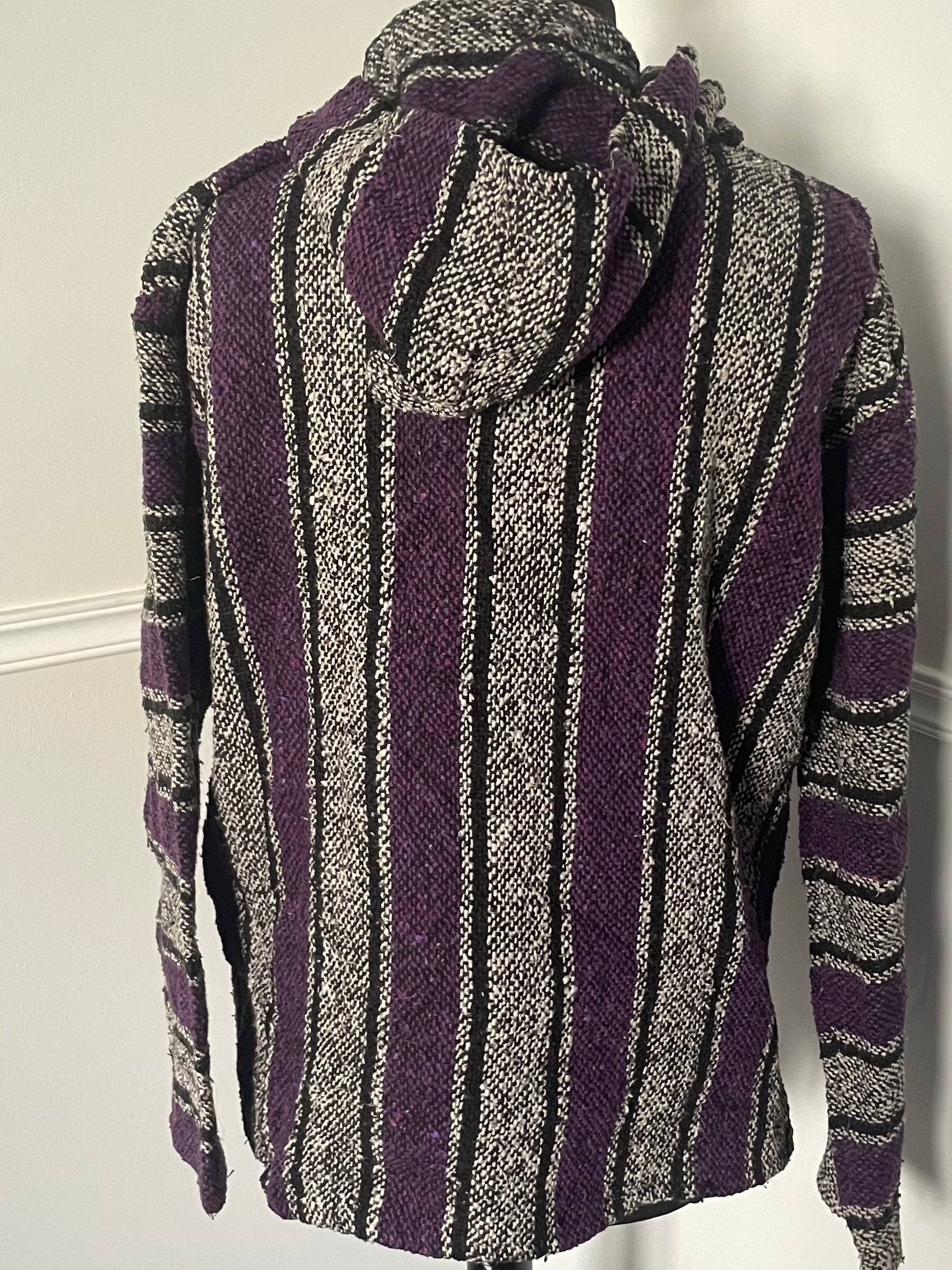 Purple/Black Baja Hoodie, M