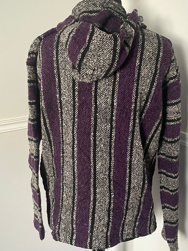 Purple/Black Baja Hoodie, M