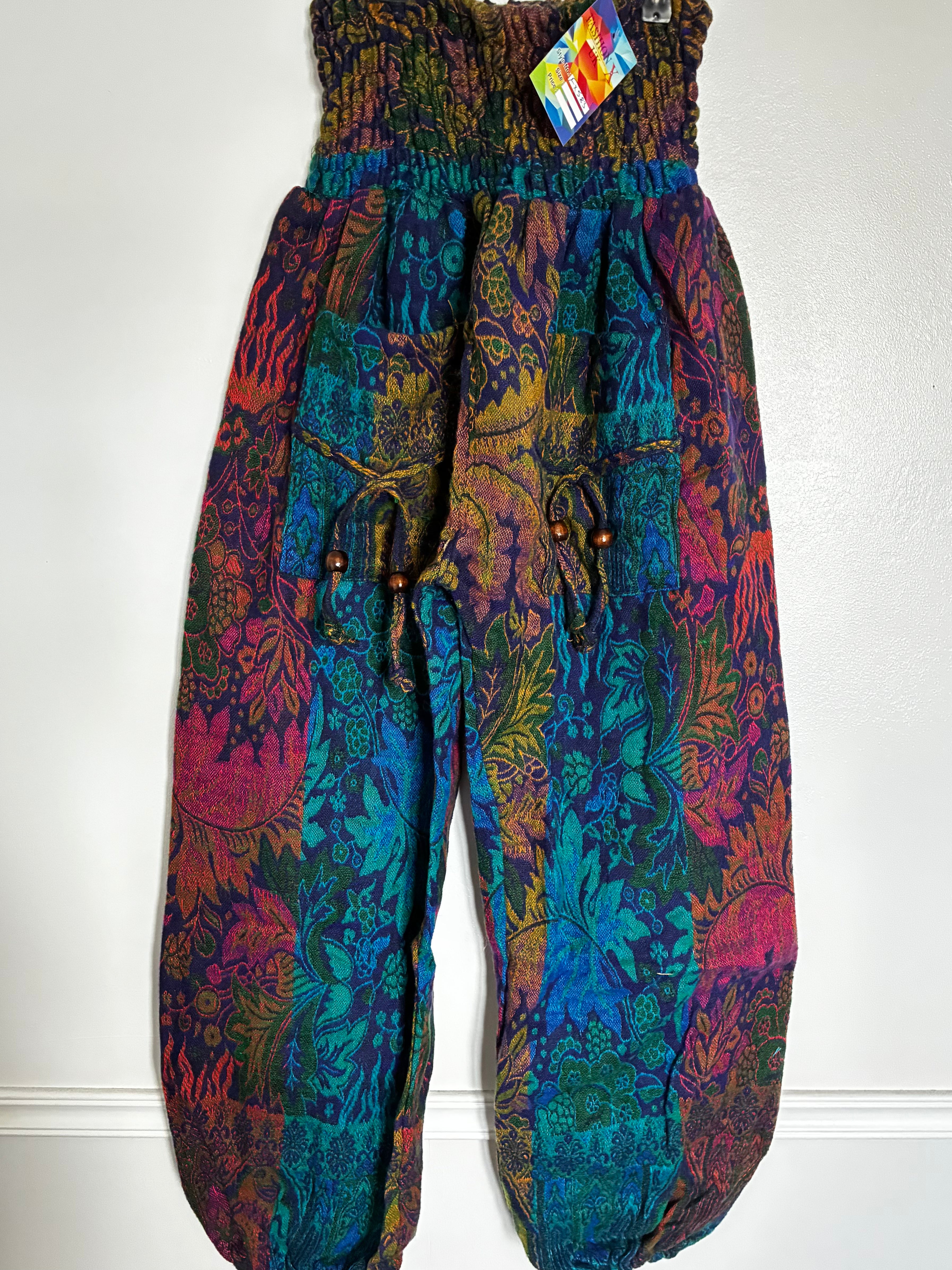 Fluffy Multi Colours Cashmelon Trousers, 24-48" Waist