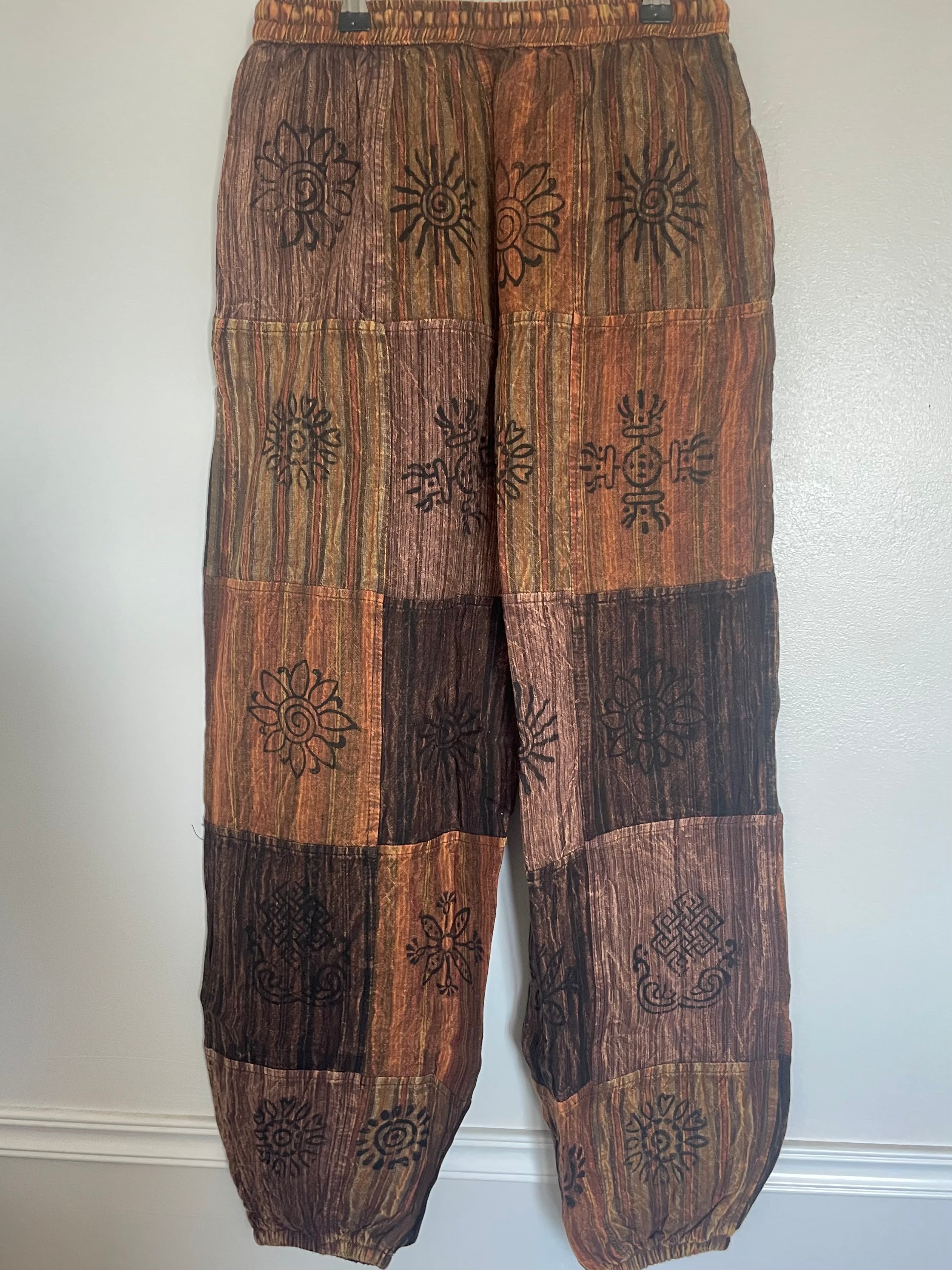 Patchwork Harem Trousers, XXL