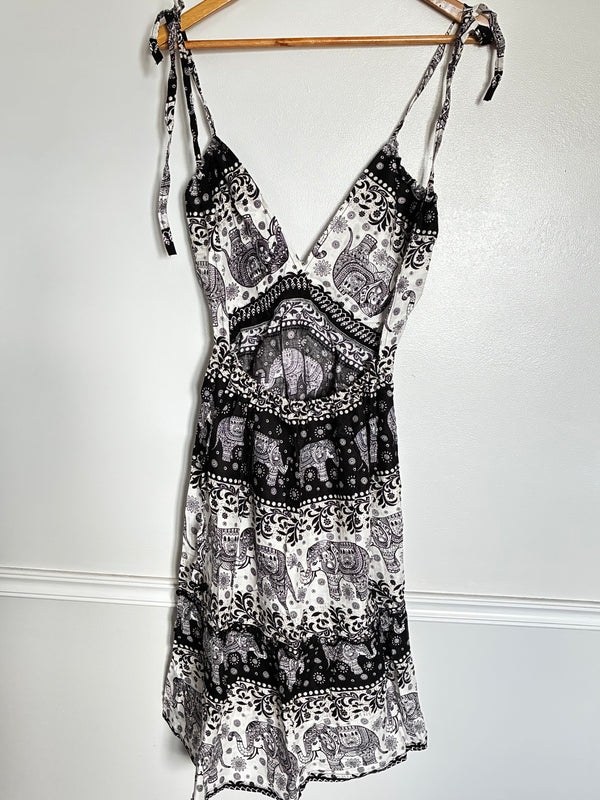 Black/White Elephant Dress