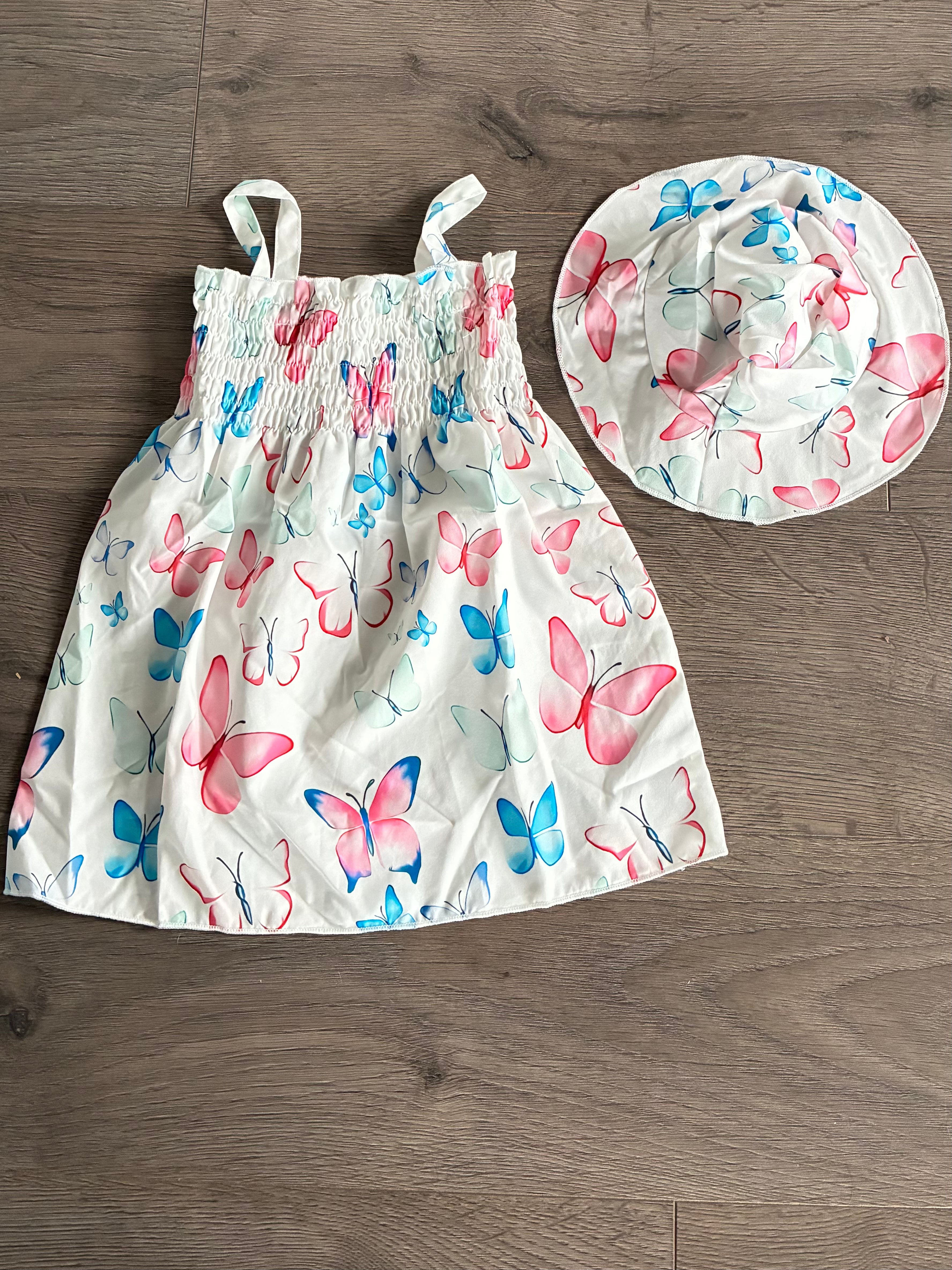 Butterfly Sundress with hat (12-18mths)