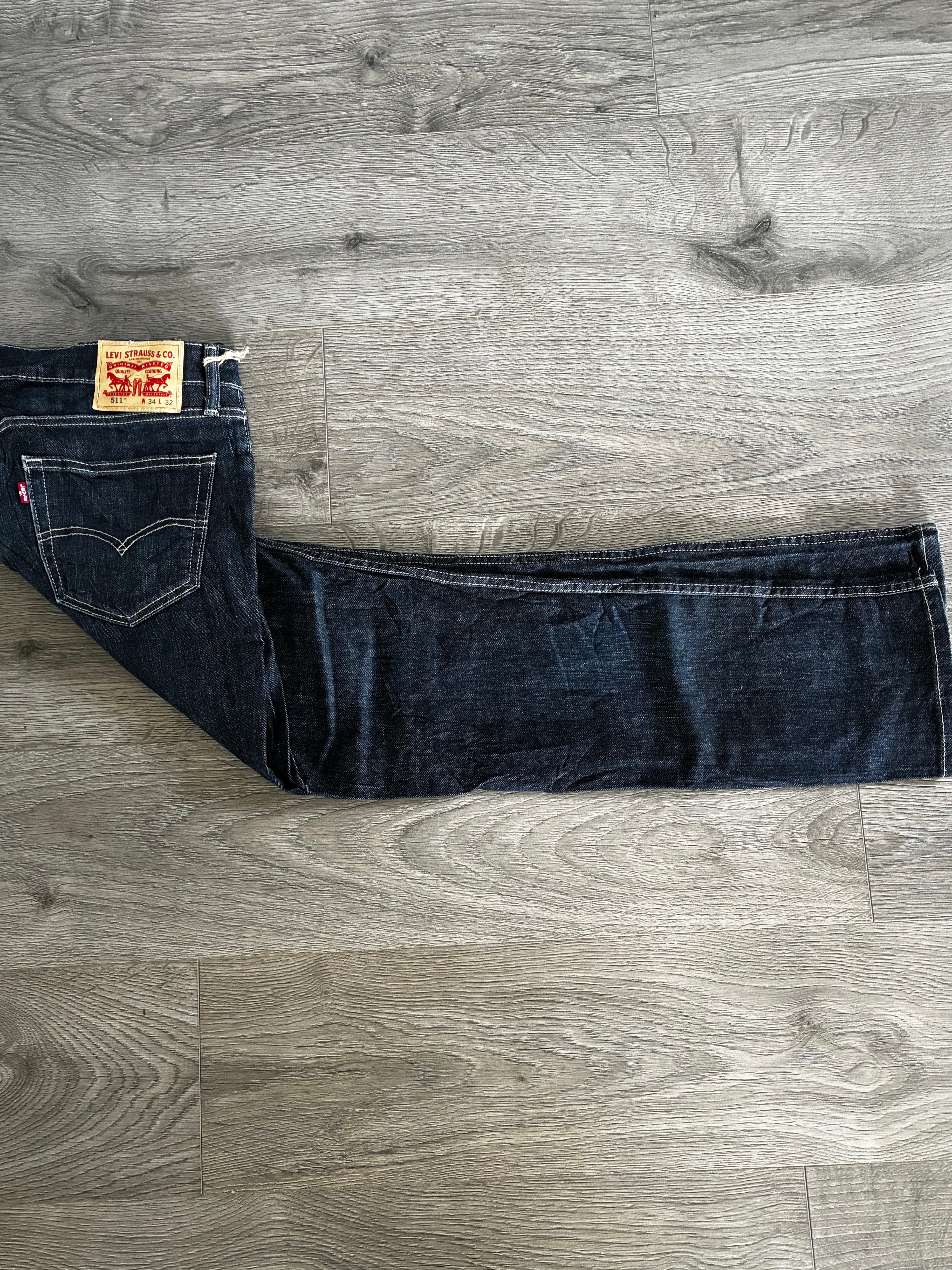Vintage Levi's 511, Dark Blue, Label - W34, L32, Actual Size - W36, L31