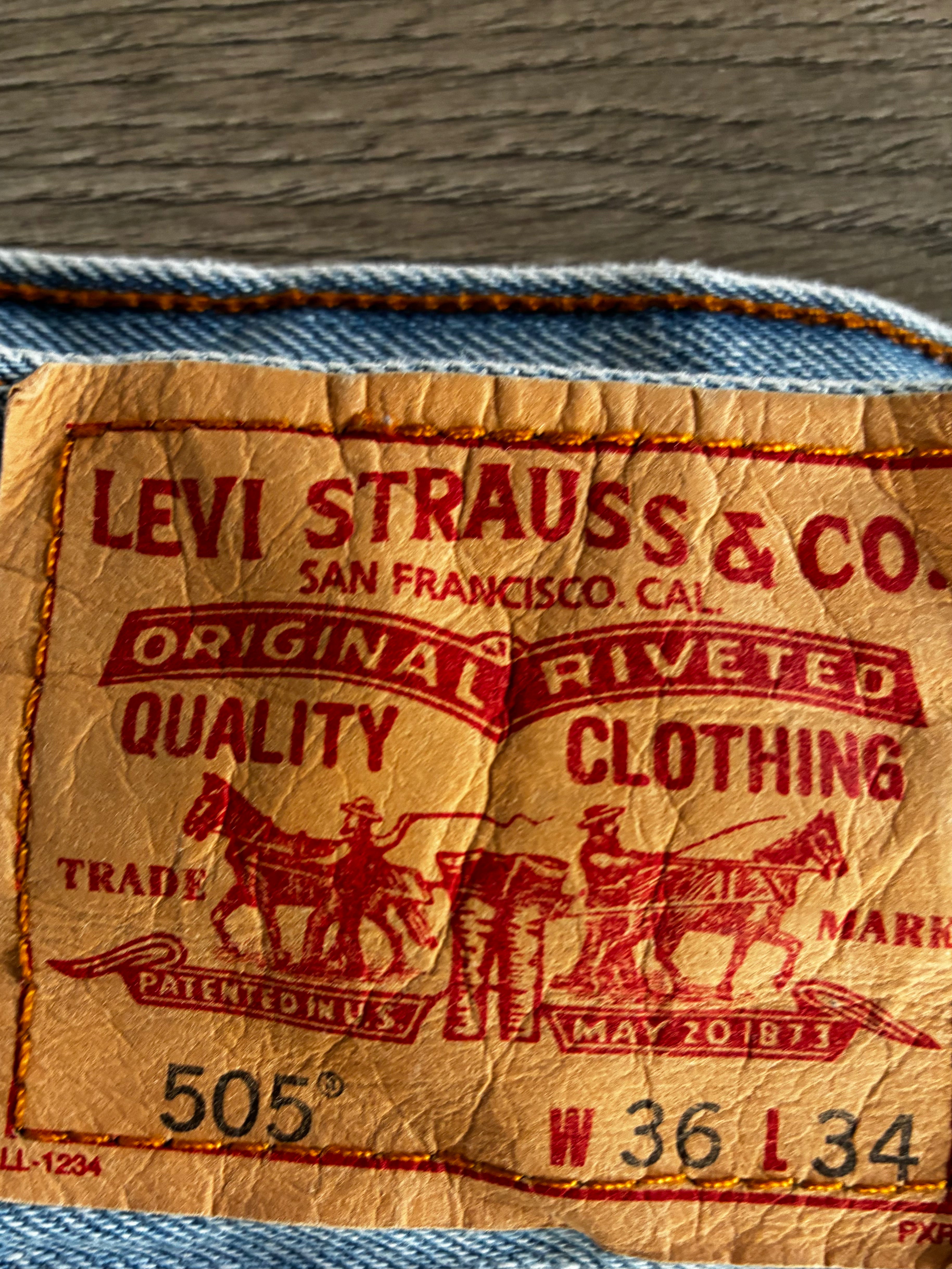 Vintage Levi's 505, Blue, W36, L34