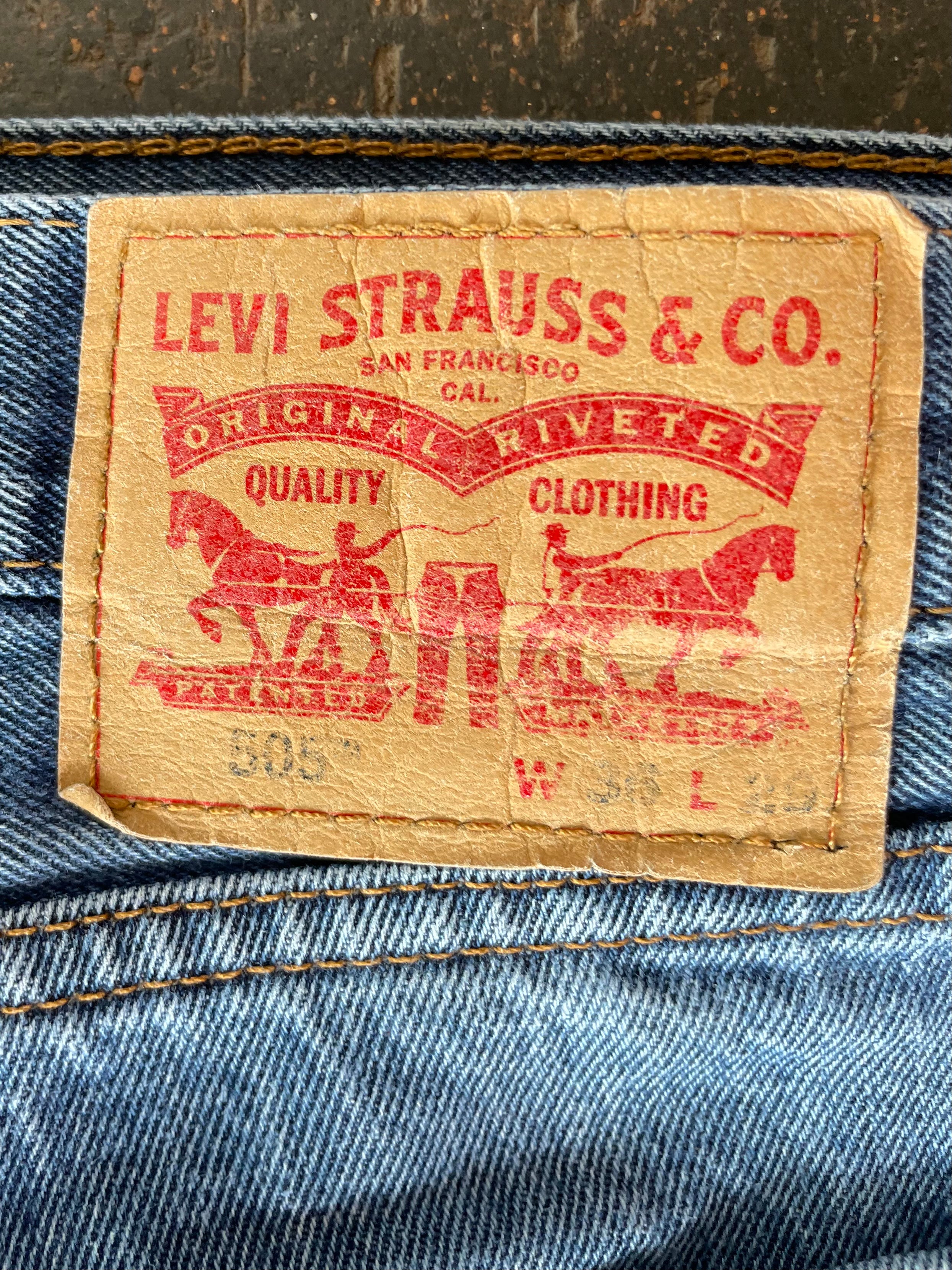 Vintage Levi's 505, Blue, Label - W36, L29, Actual Size - W34, L28