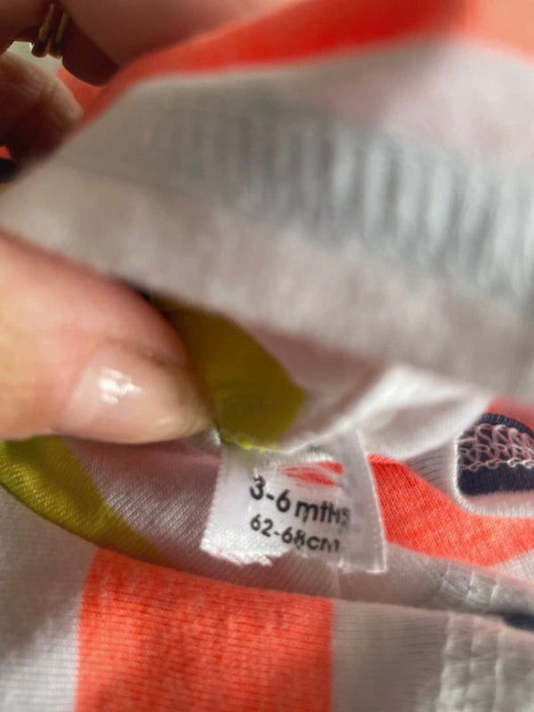 Stripey Rainbow Romper (3-6 mths)