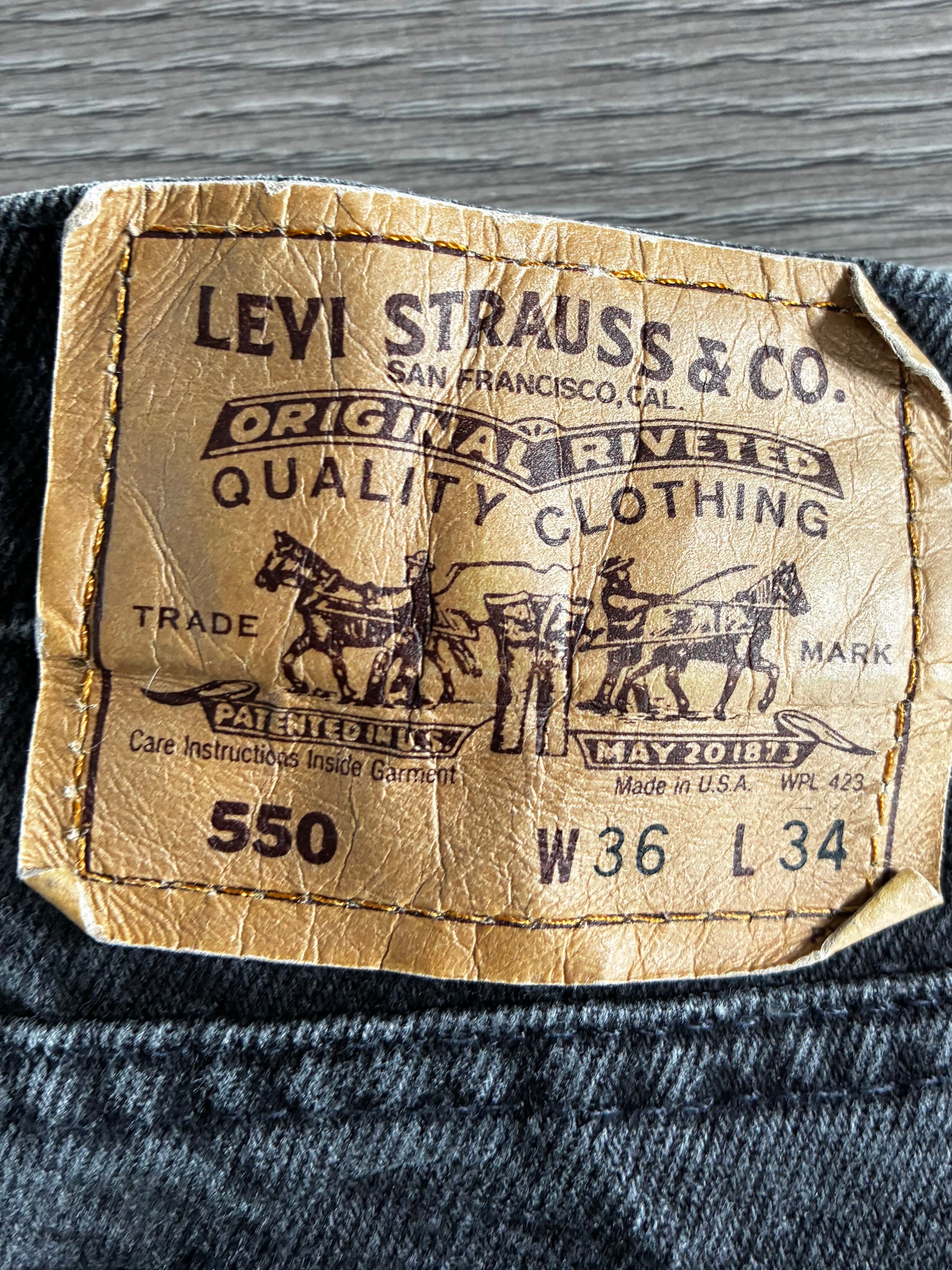 Vintage Levi's 550, Black, W36, L34