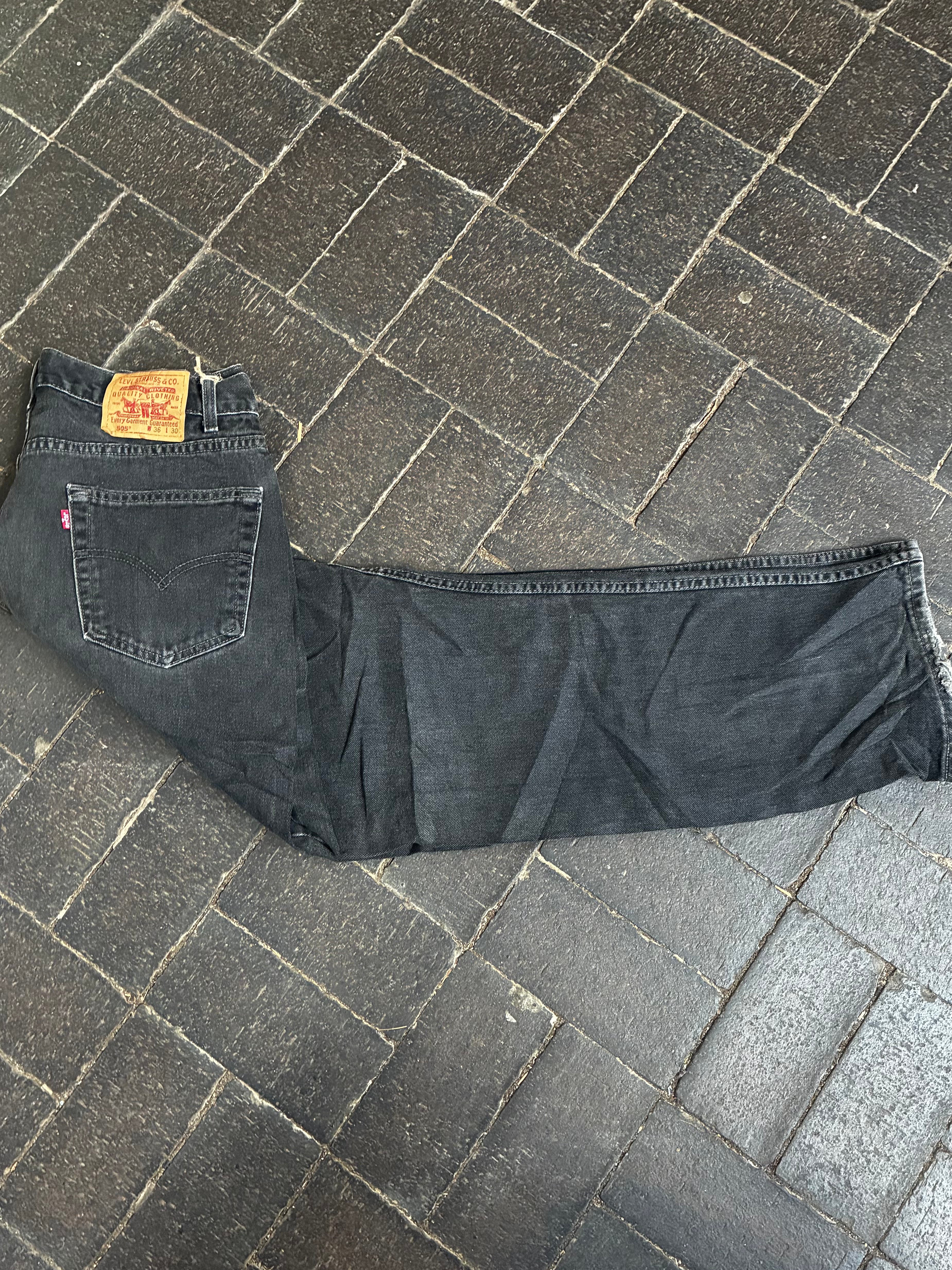 Vintage Levi's 505, Black, Label - W36, L30, Actual Size - W37, L30