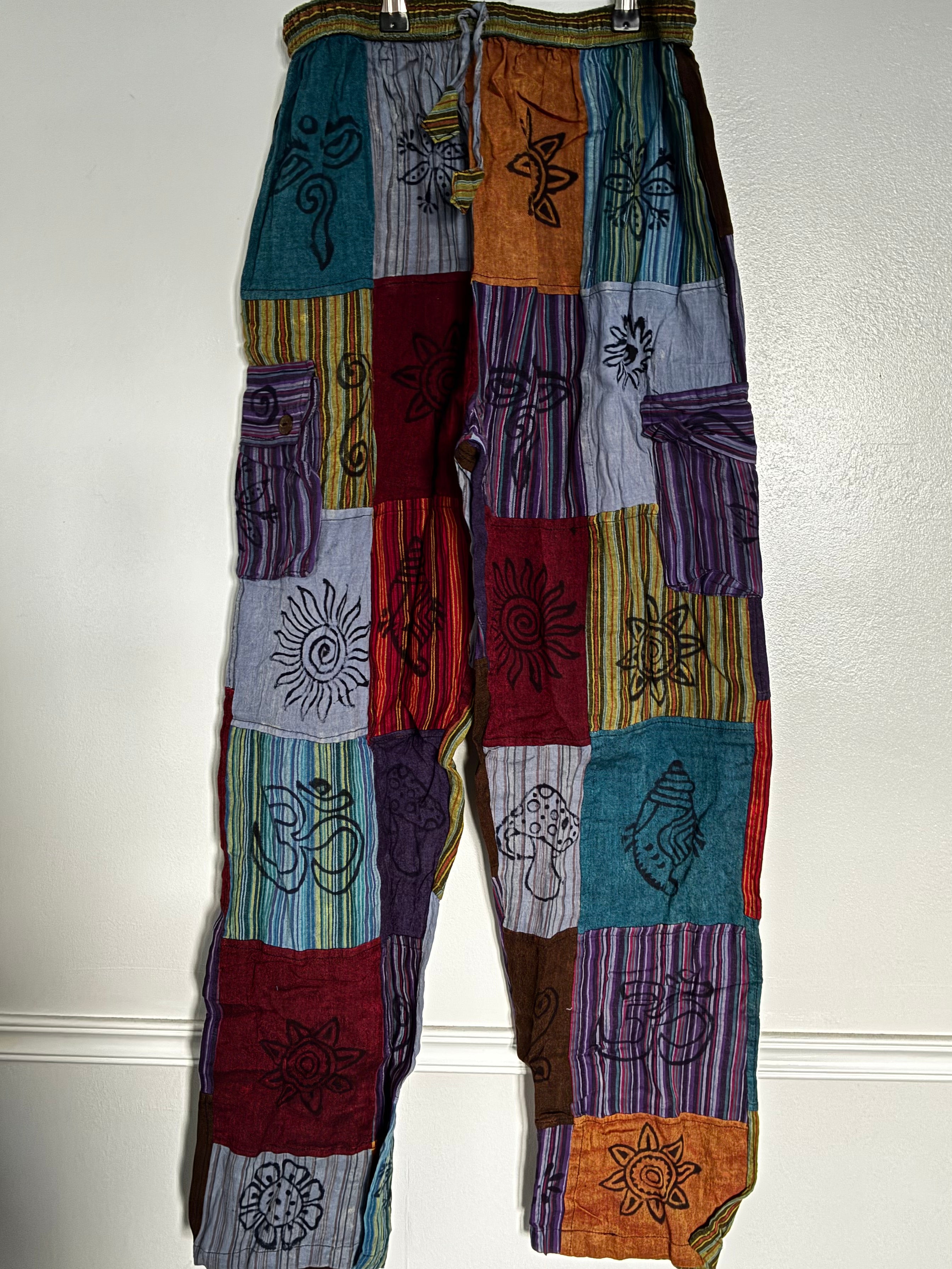 Patchwork Cargo Trousers, XL