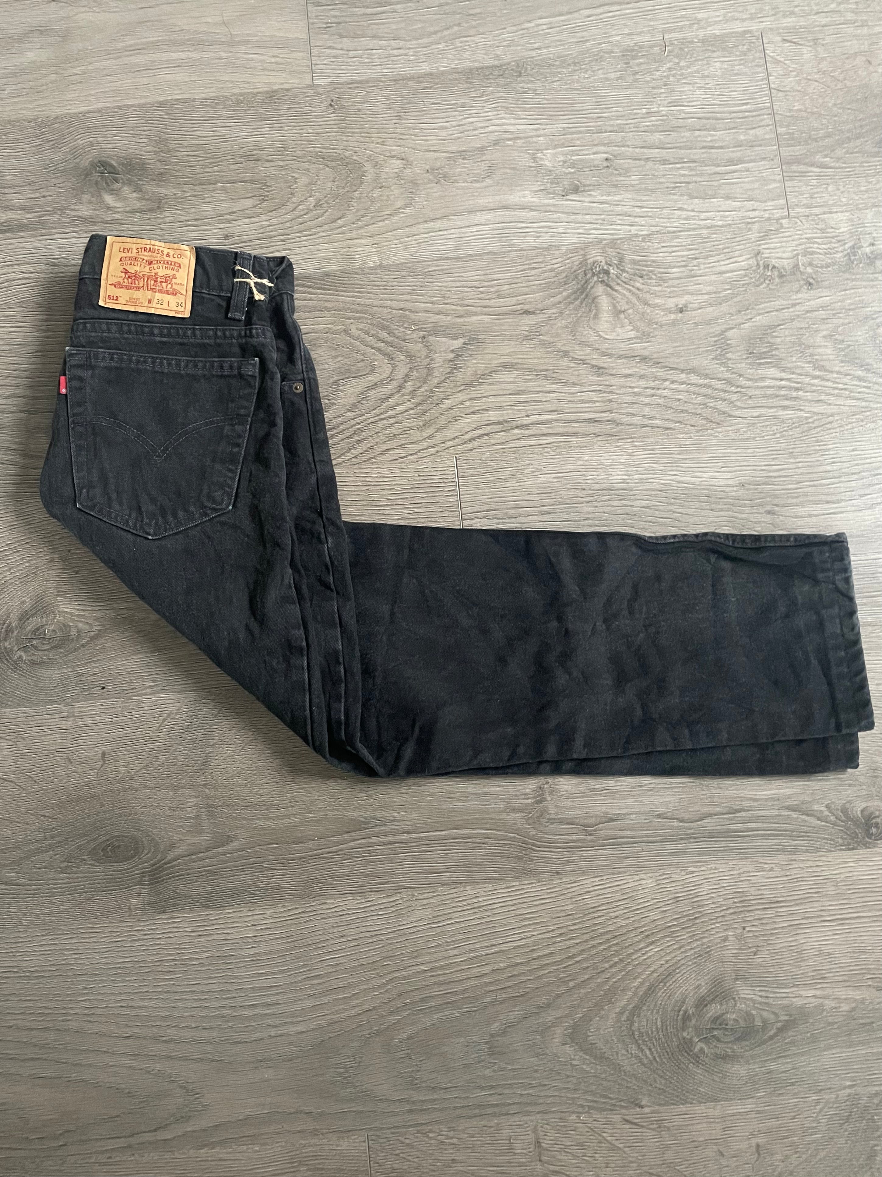 Vintage Levi's 512 , Black, Label - W32, L34, Actual Size - W30, L27