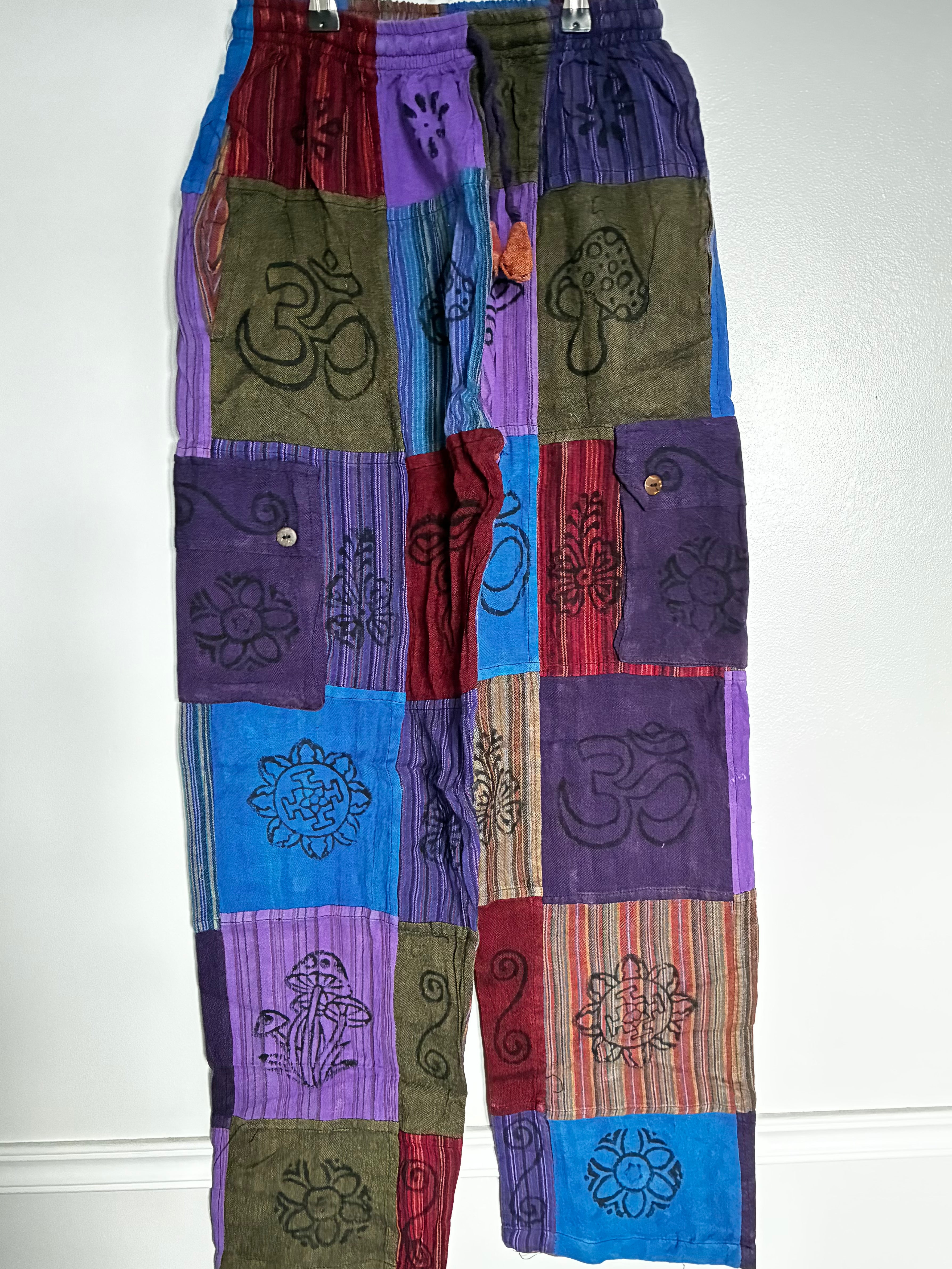 Patchwork Cargo Trousers, L