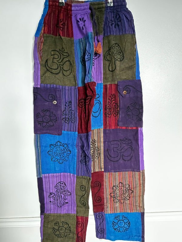 Patchwork Cargo Trousers, L