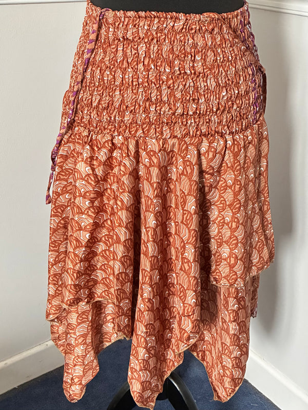 Recycled Saree Short Pixie Skirt/Top