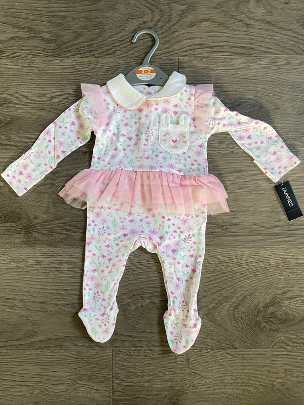 Tutu Bunny Romper (0-3 mths)