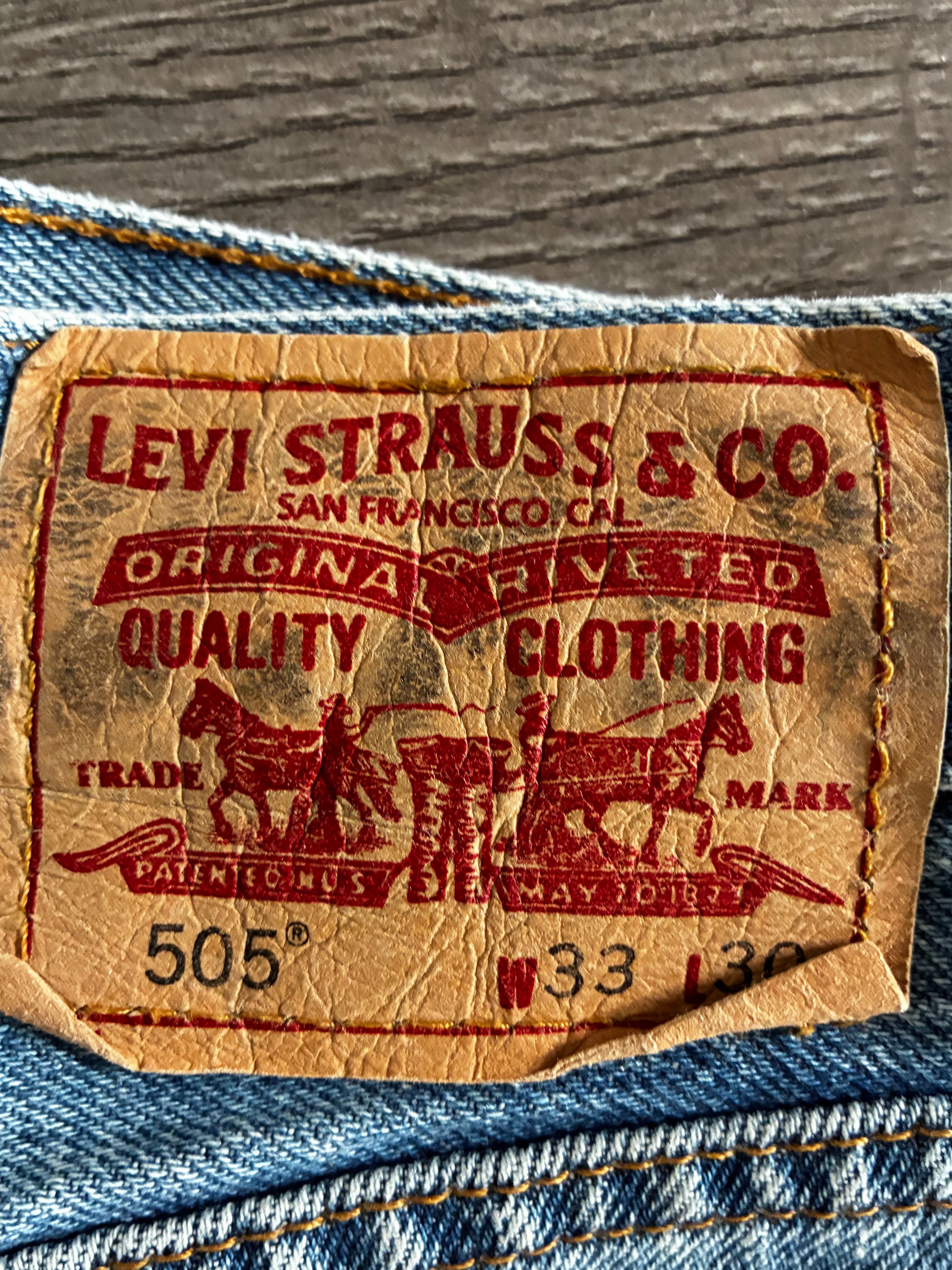 Vintage Levi's 505, Light Blue, Label - W33, L30, Actual Size - W33, L29