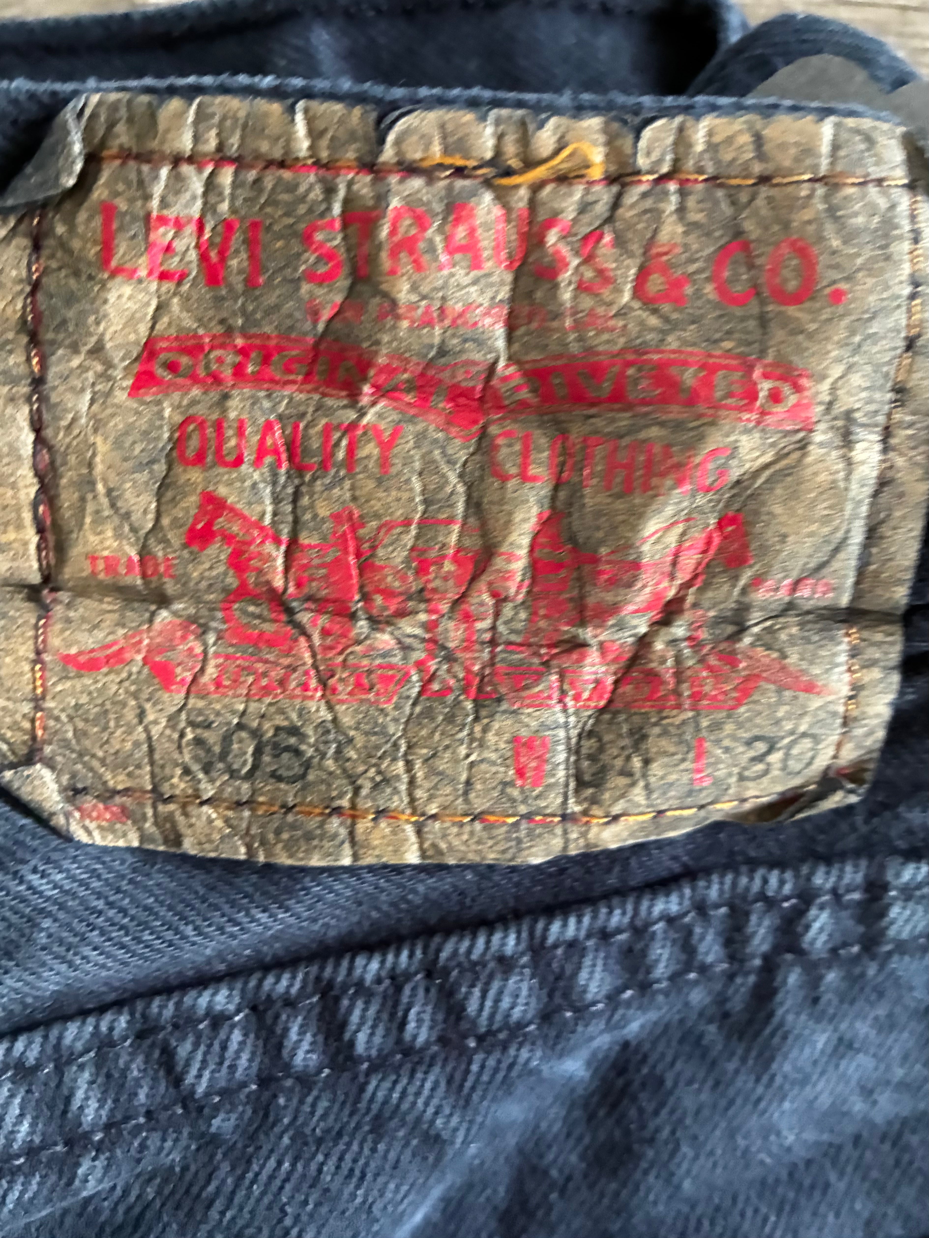 Vintage Levi's 505, Dark Blue, Label - W34, L30, Actual Size - W33, L31