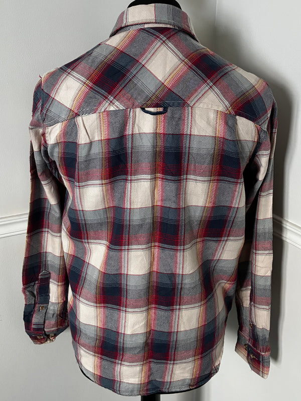 Thick Red/White/Blue Checked Flannel, 40" Chest