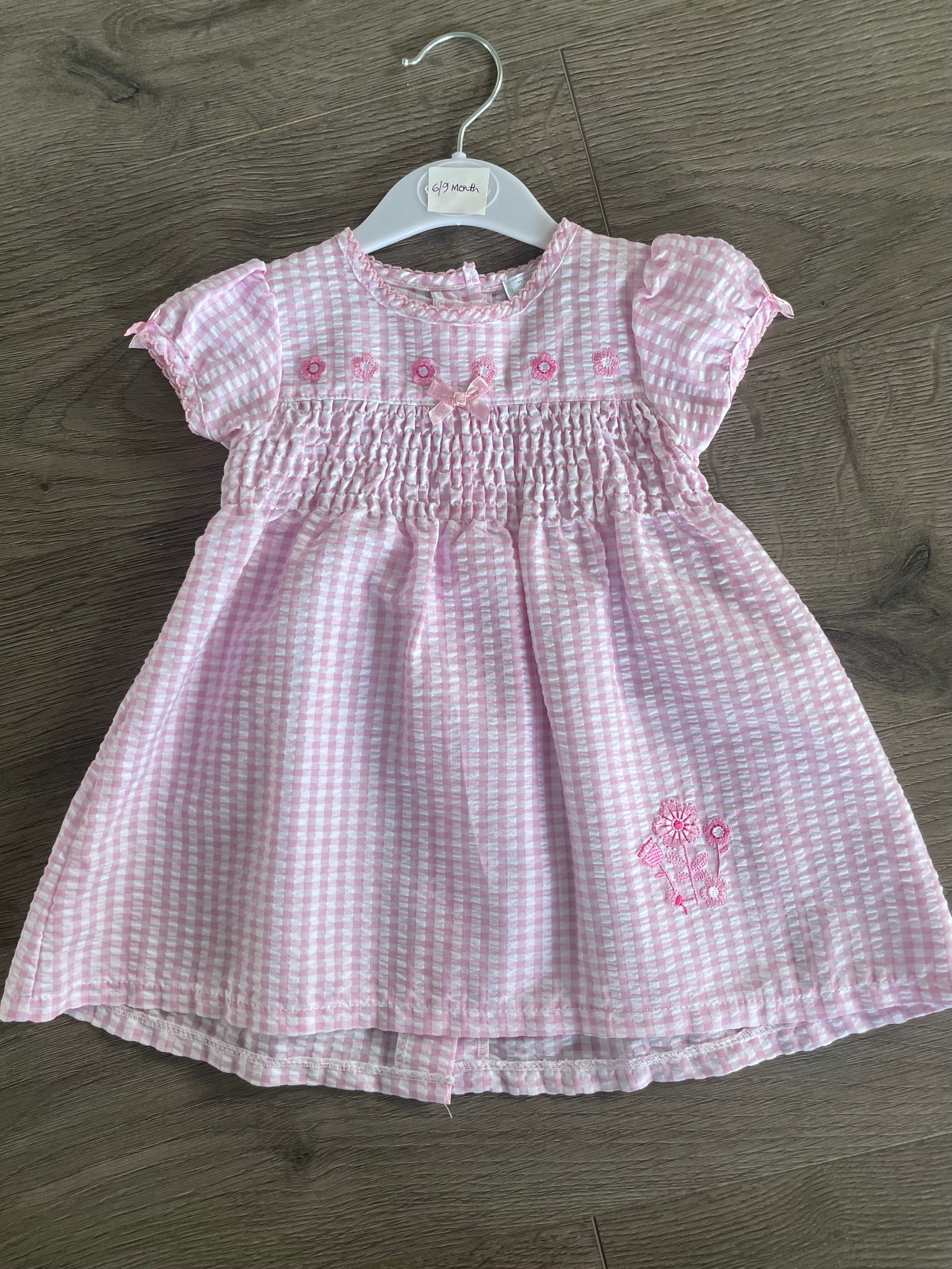 Pink/White Check Sundress (6-9months)