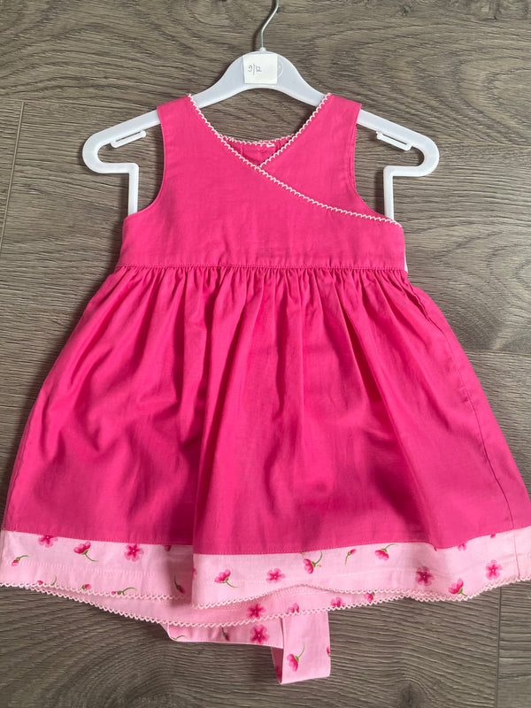 Pink flower dress (3-6 mths)