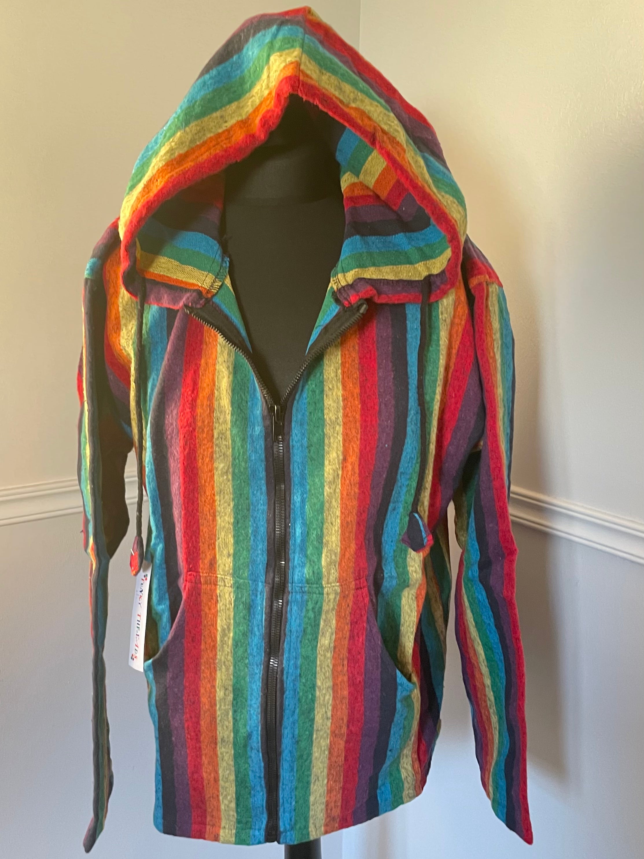 Rainbow Jacket with Pixie Hood, S/M