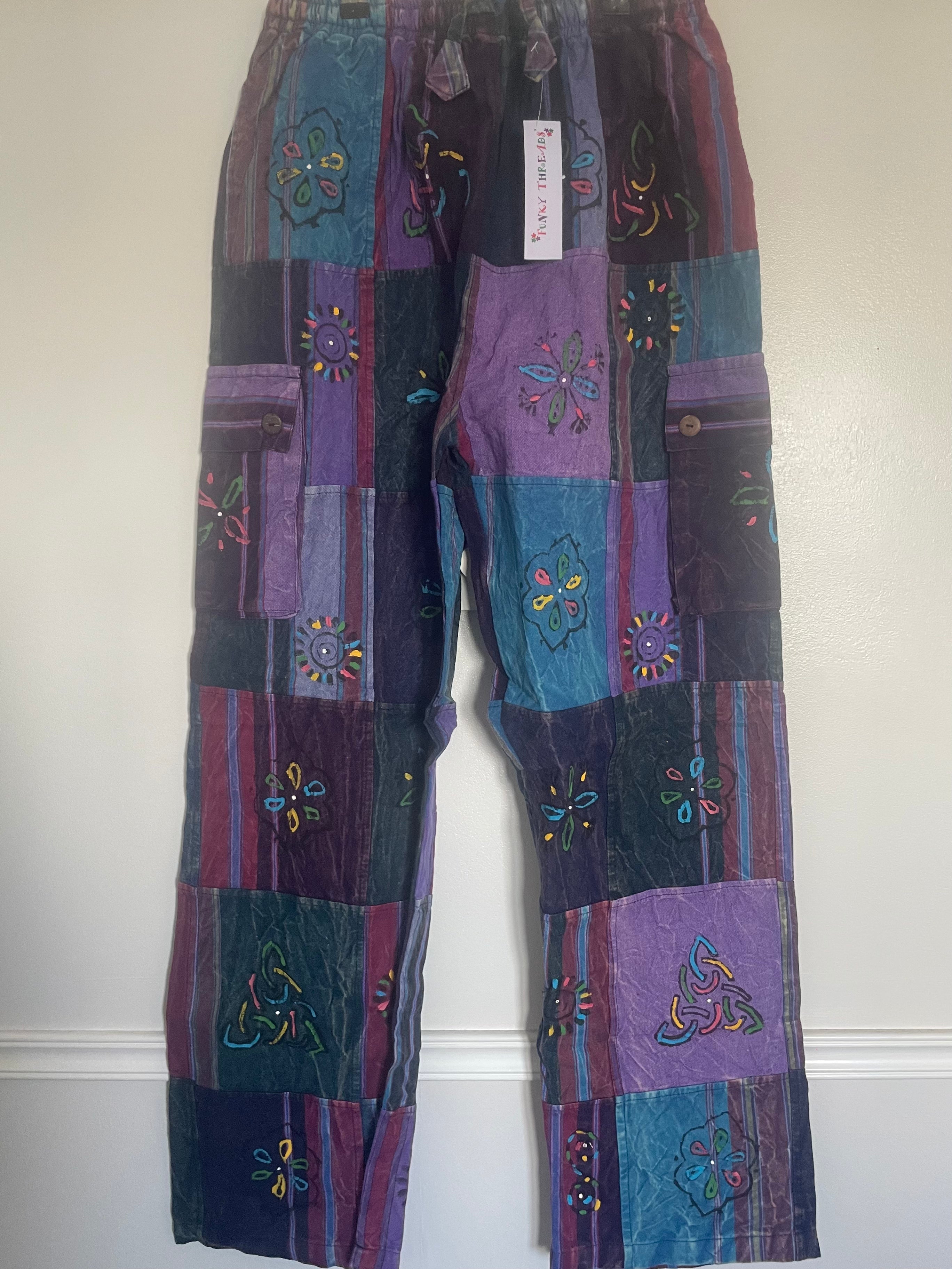 Thick Patchwork Cargo Trousers, S/M