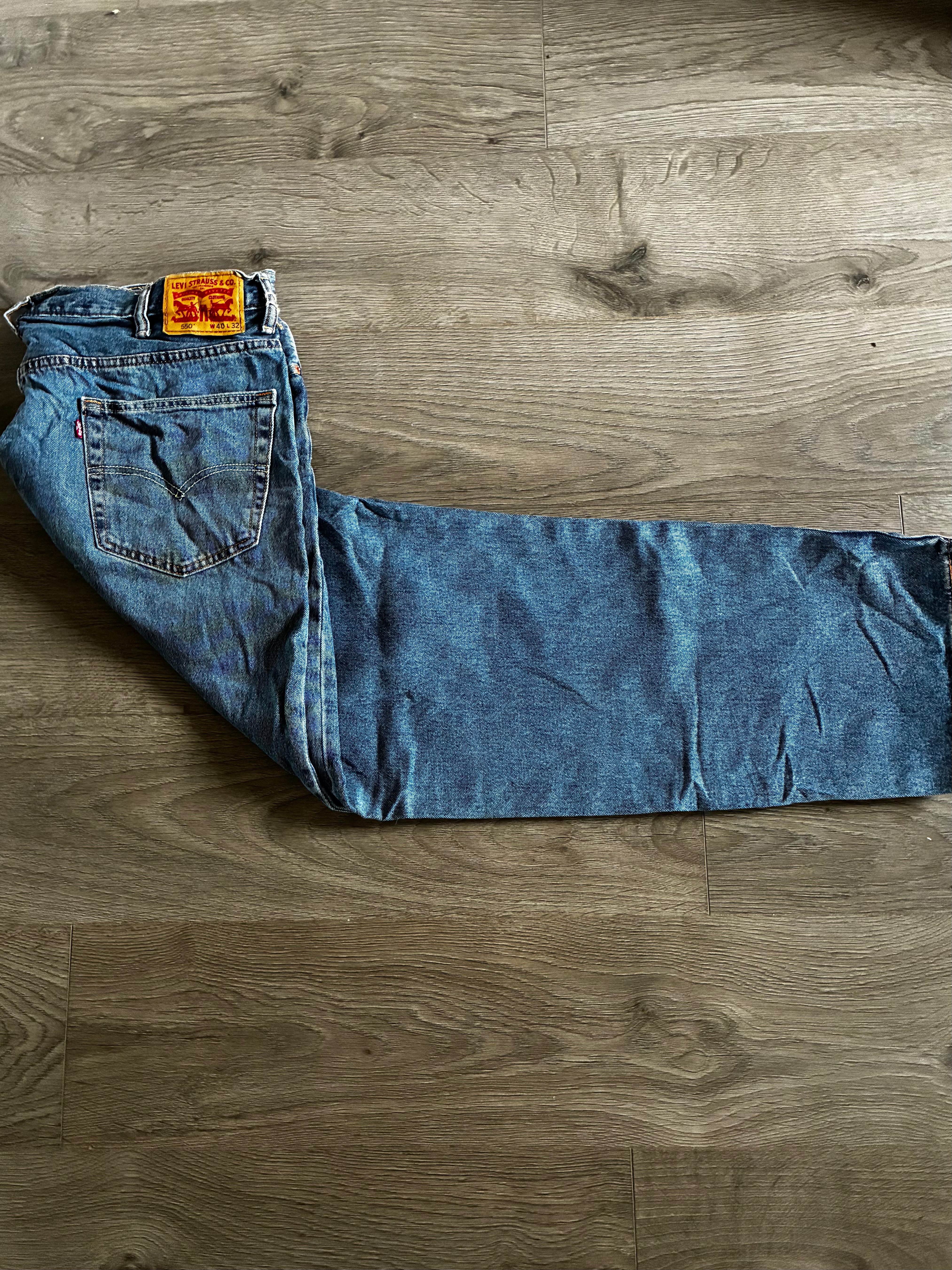 Vintage Levi's 550, Blue, Label - W40, L32 Actual Size - W42, L33