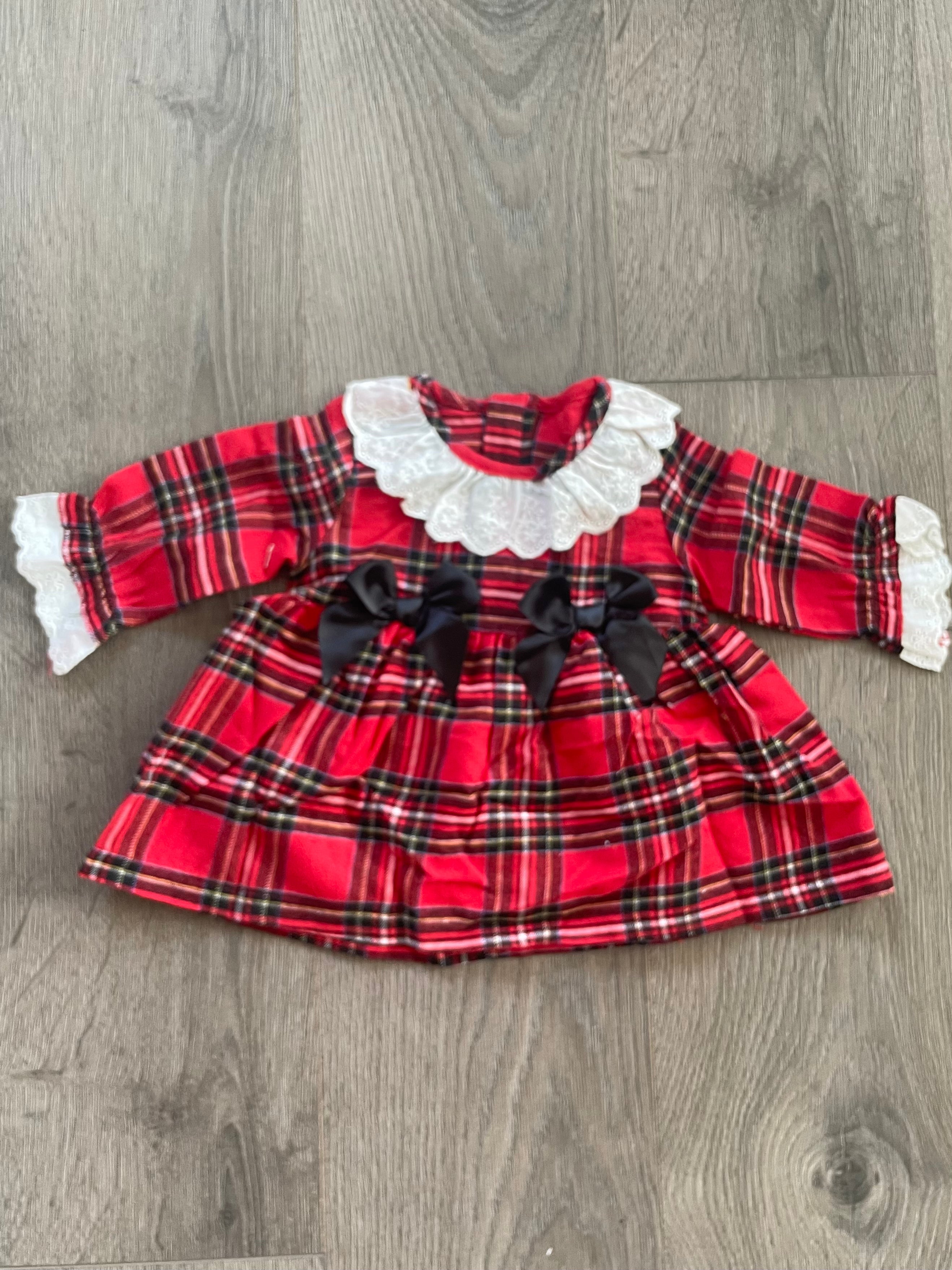 Red Check Christmas Dress (6-9 mths))