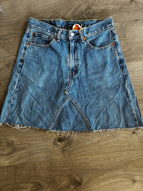 Vintage Up-cycled Levi's 505 Skirt, Blue, Size 12