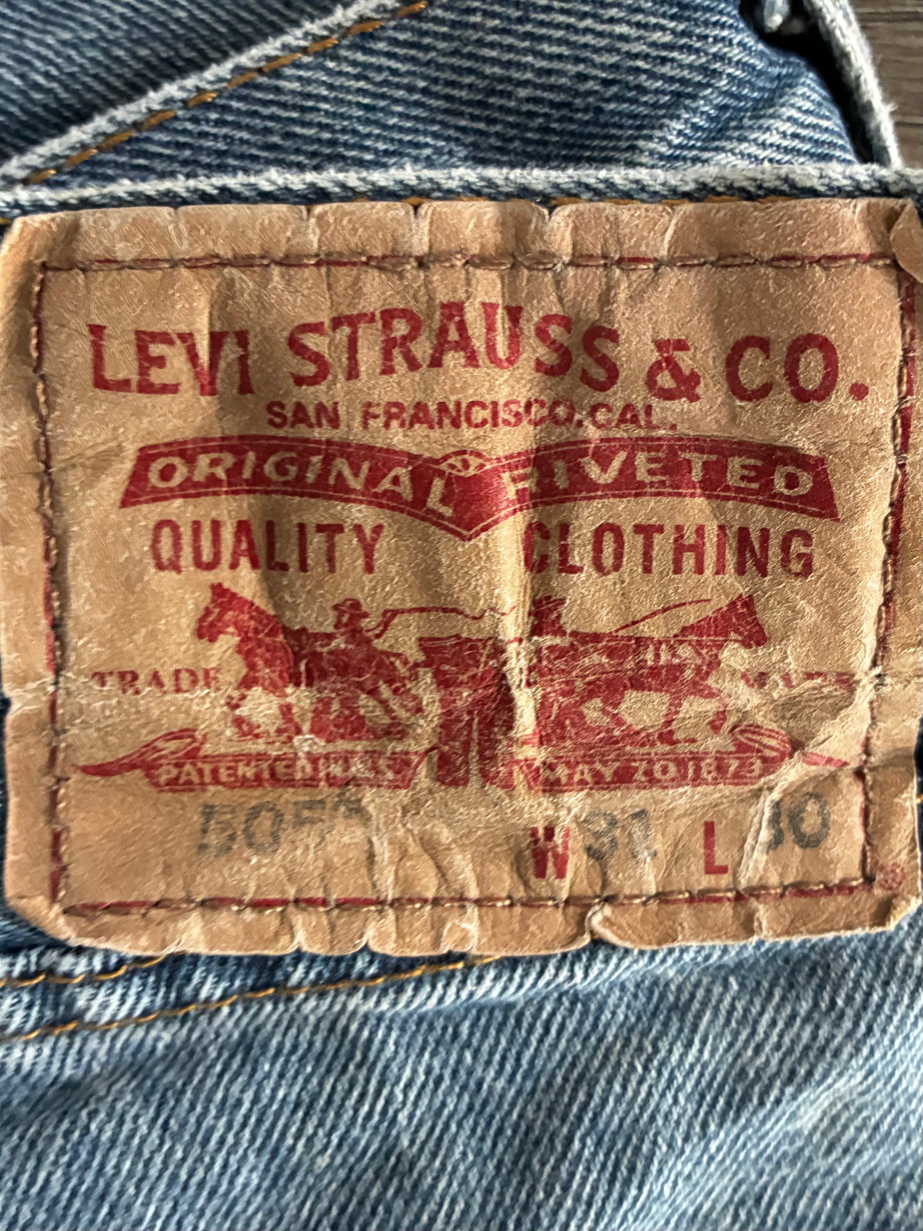 Vintage Levi's 505, Blue, Label - W31, L30, Actual Size - W32, L30