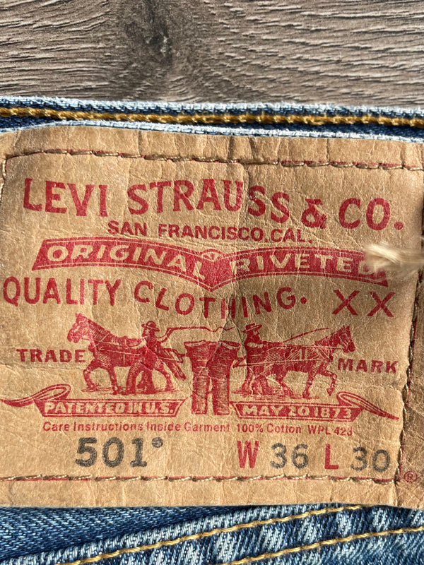 Vintage Levi's 501, Blue, W36, L30