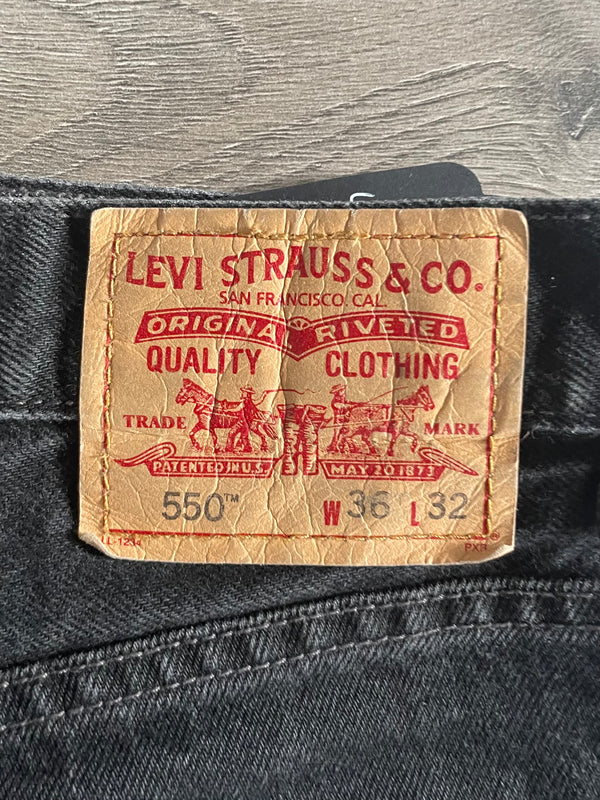 Vintage Levi's 550, Black, Label - W36, L32, Actual size - W37, L32
