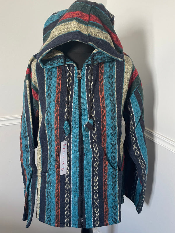 Brushed Cotton Jacket with Pixie Hood, S/M