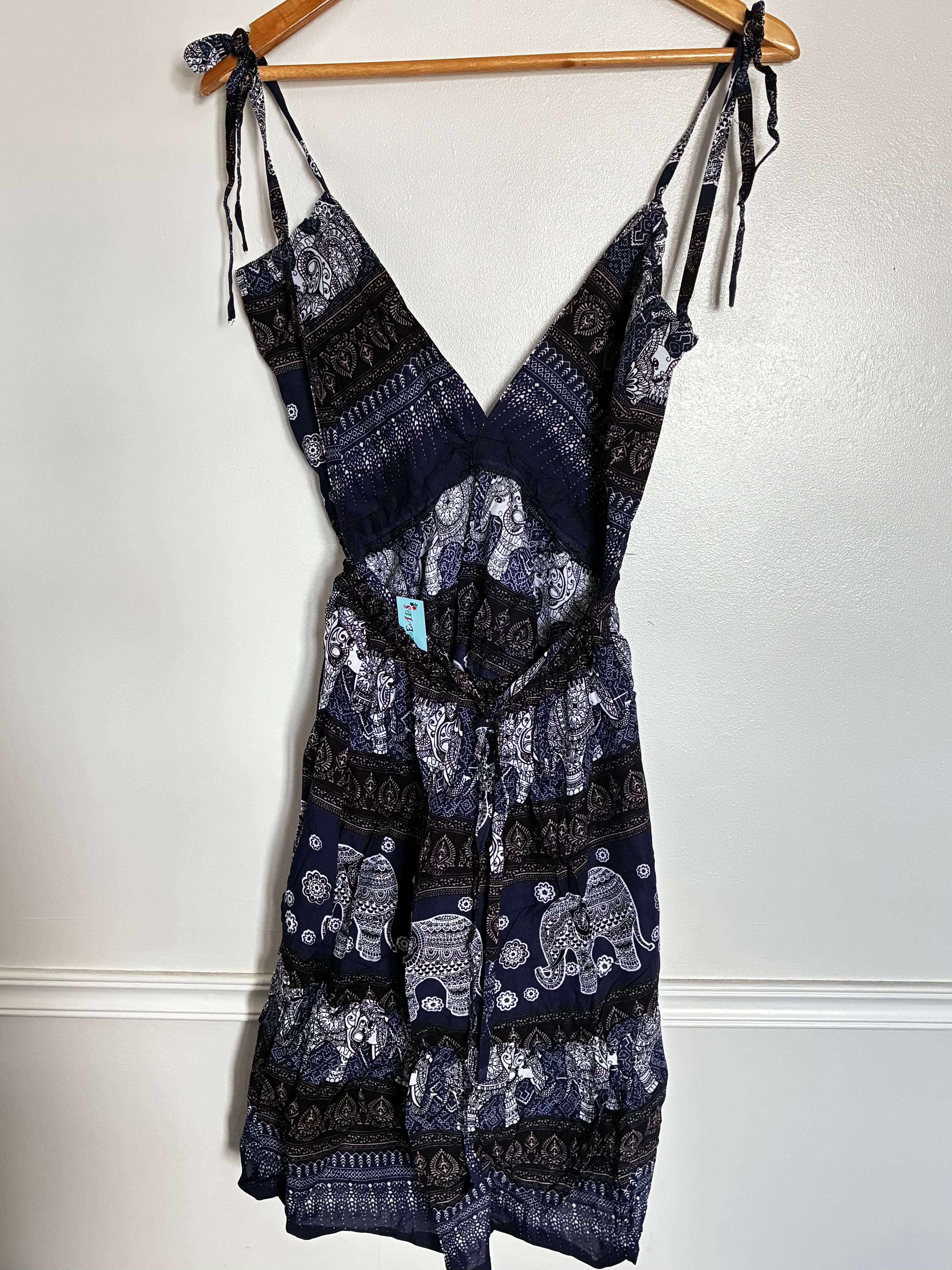 Blue/White Elephant Dress