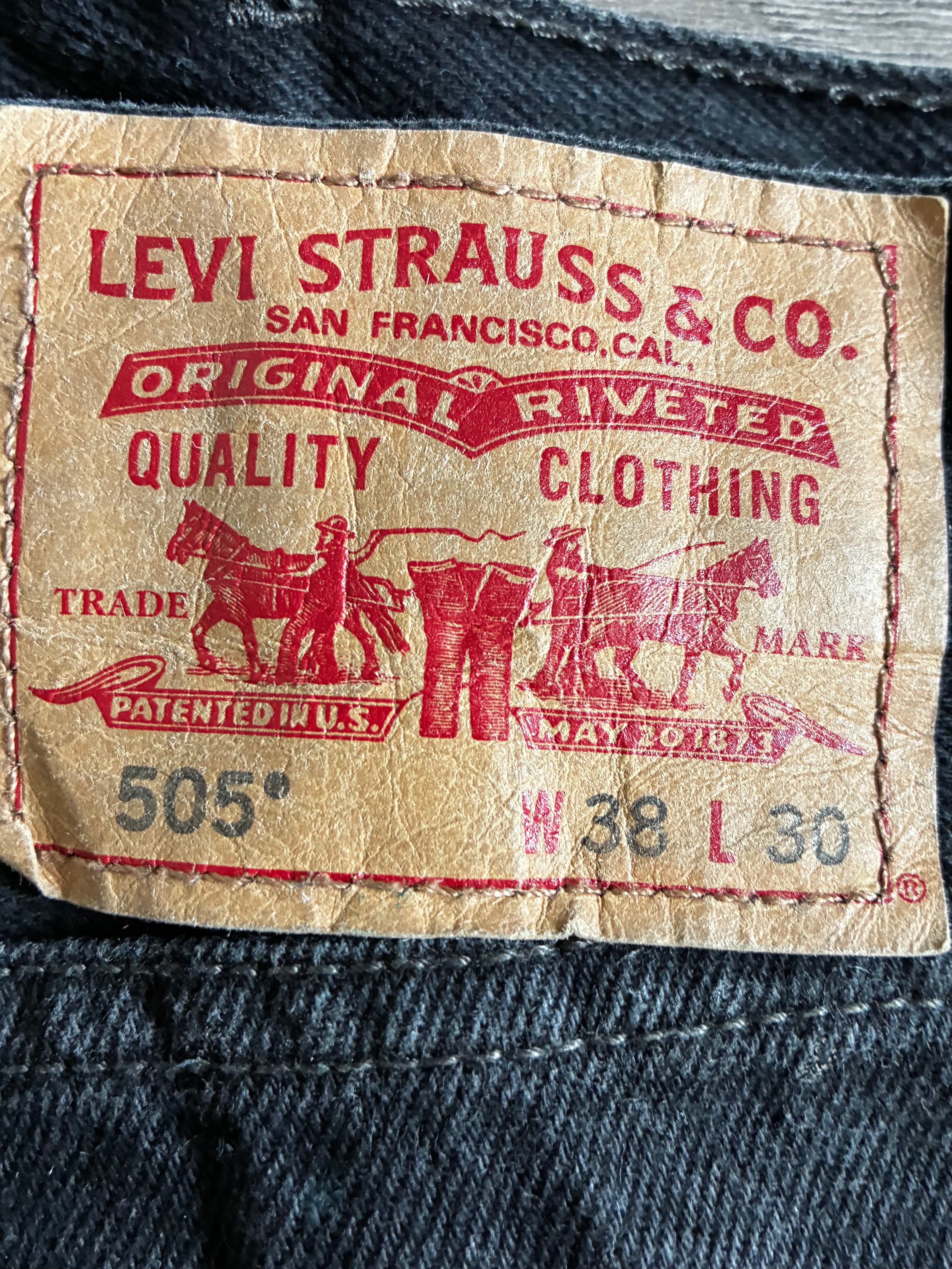 Vintage Levi's 505, Black, W42, L31