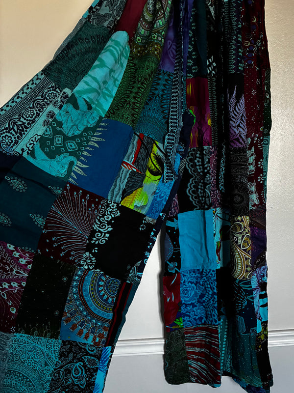 Patchwork Flare Trousers