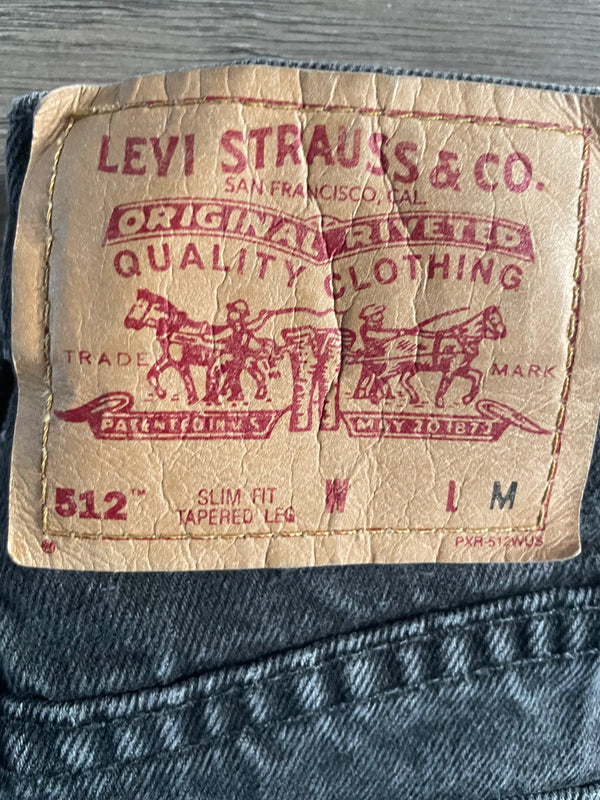 Vintage Levi's 512, Black, W22, L31