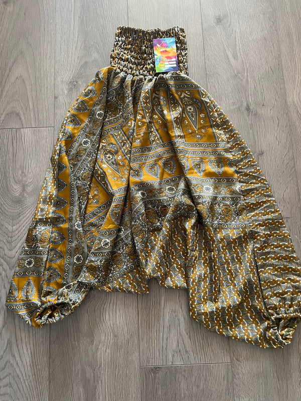 Gold/Silver Silk Alibaba Trousers, Age 6-8ish