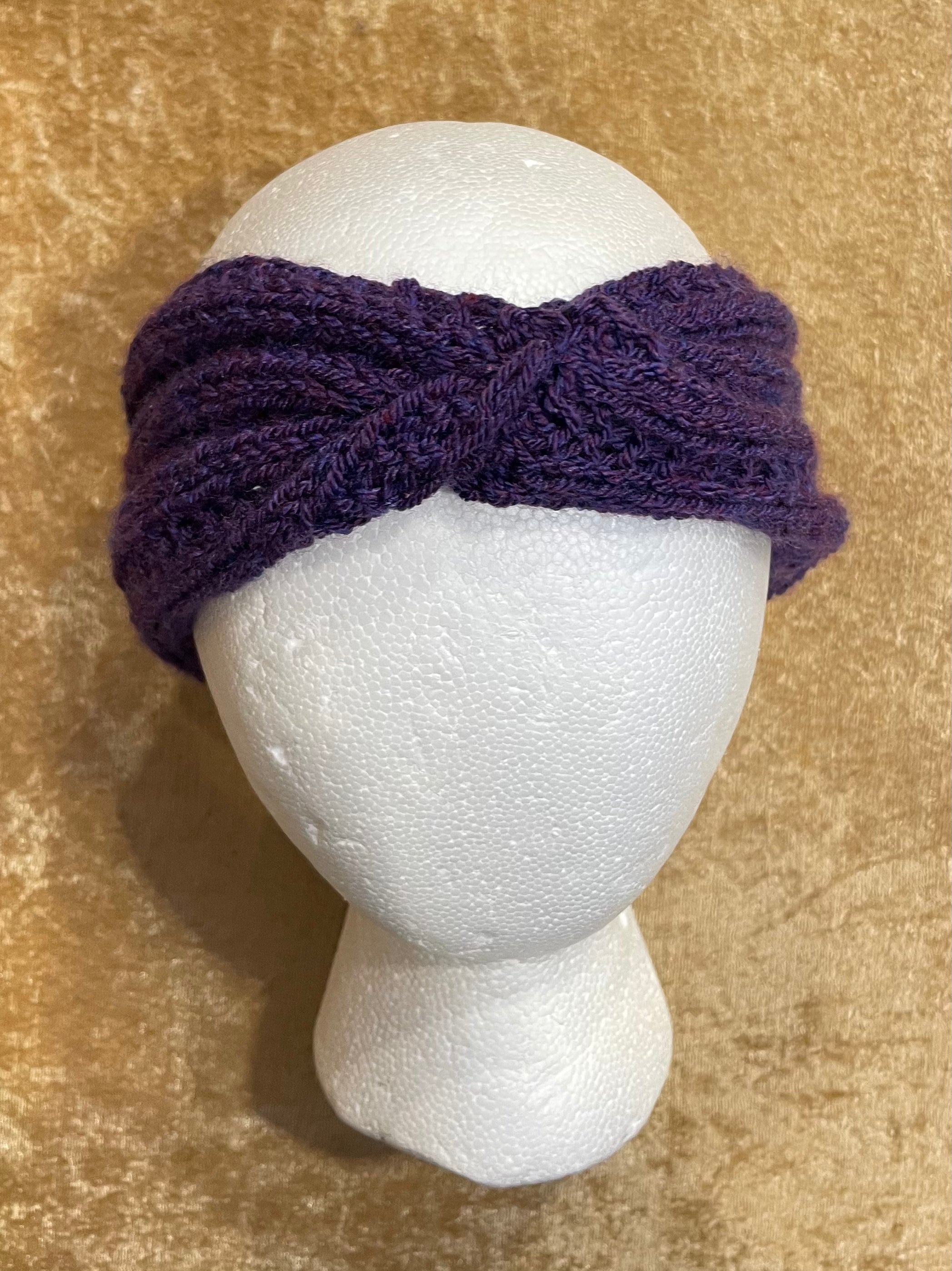 Purple Fleck Winter Twist Headband