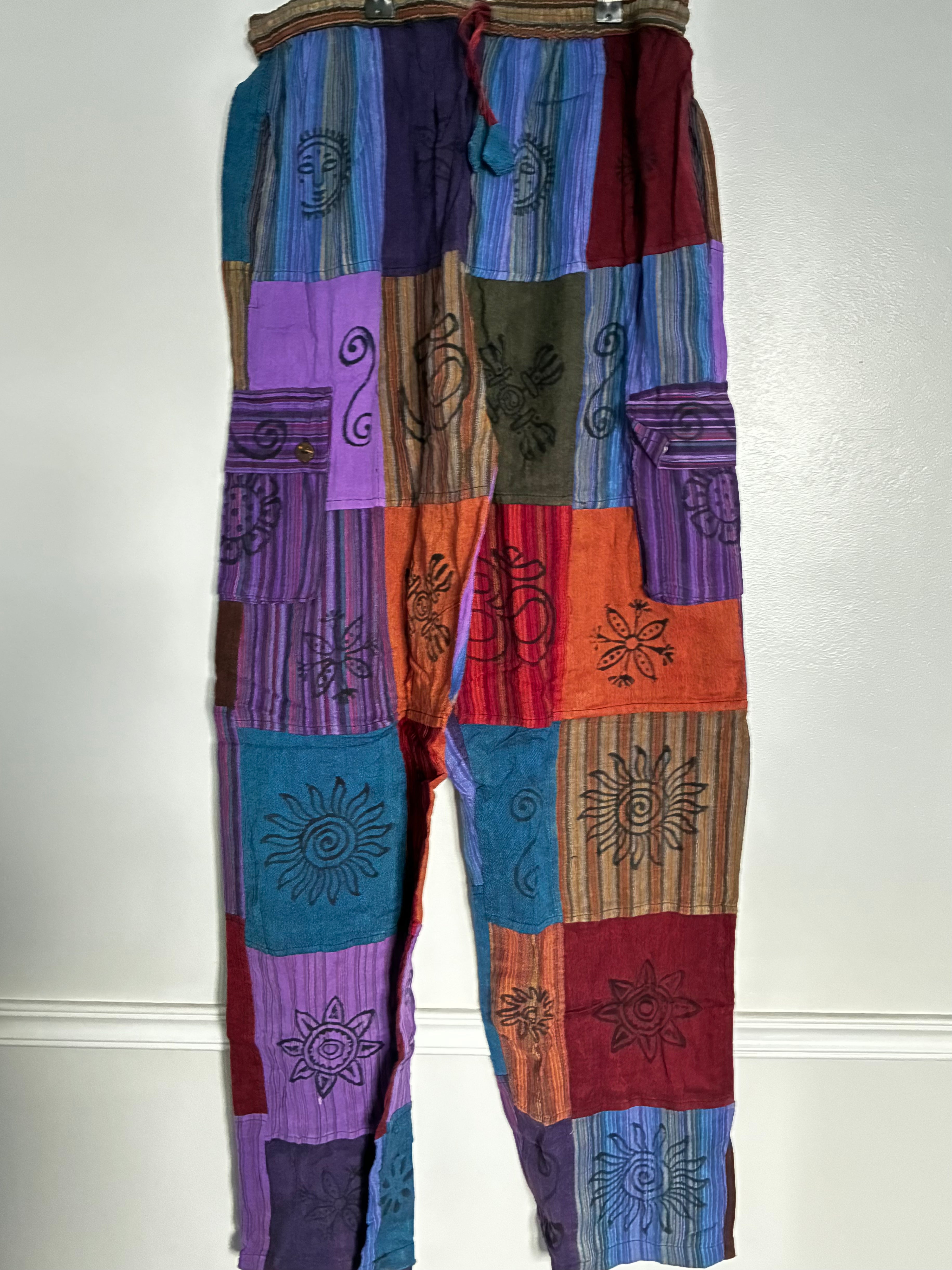 Patchwork Cargo Trousers, XL